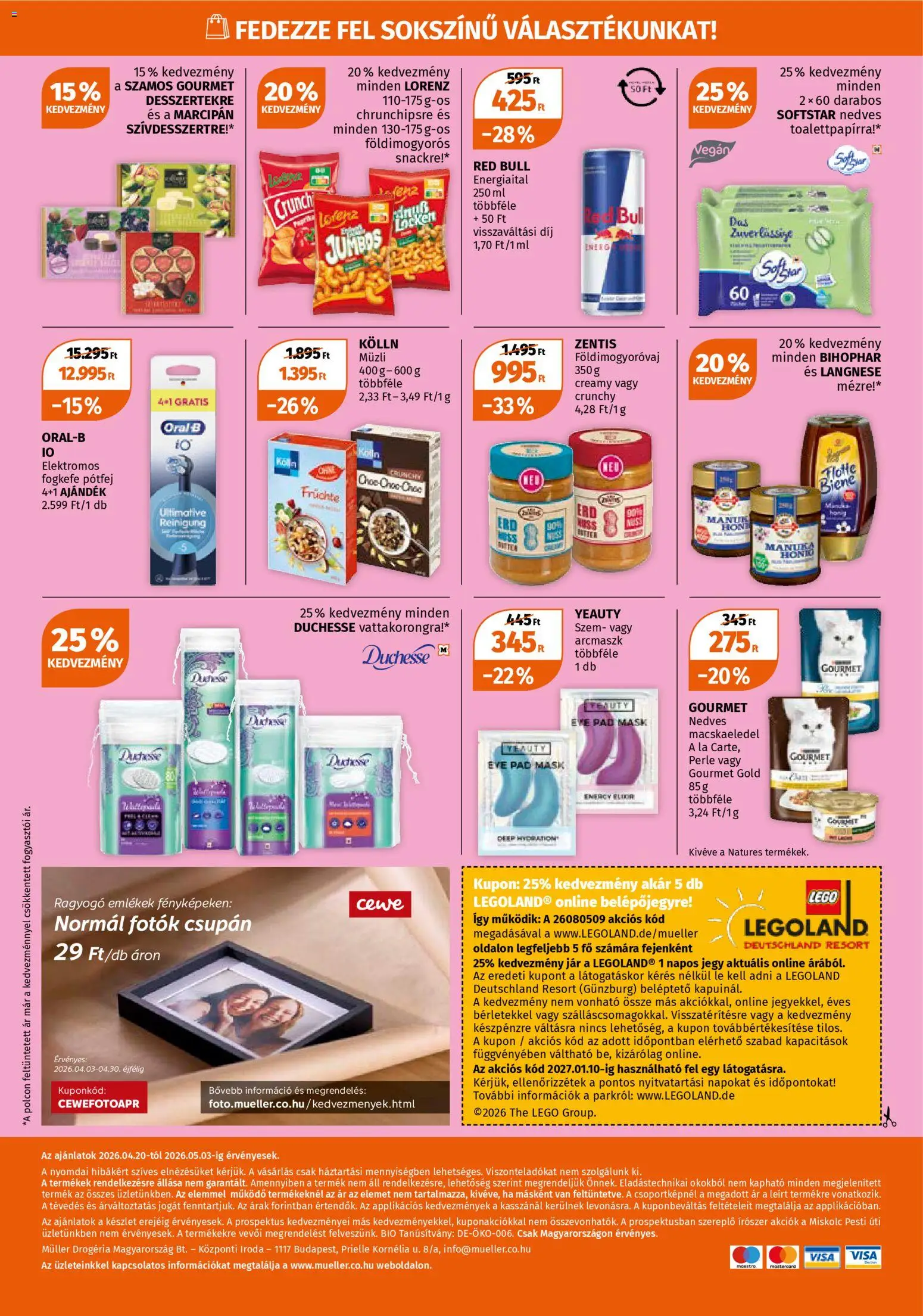 Müller akciós ujság - amely érvényes a következő dátumtól: 20.04.2026 | Oldal: 12 | Termékek: Energiaital, Red bull, Elektromos fogkefe, Fogkefe
