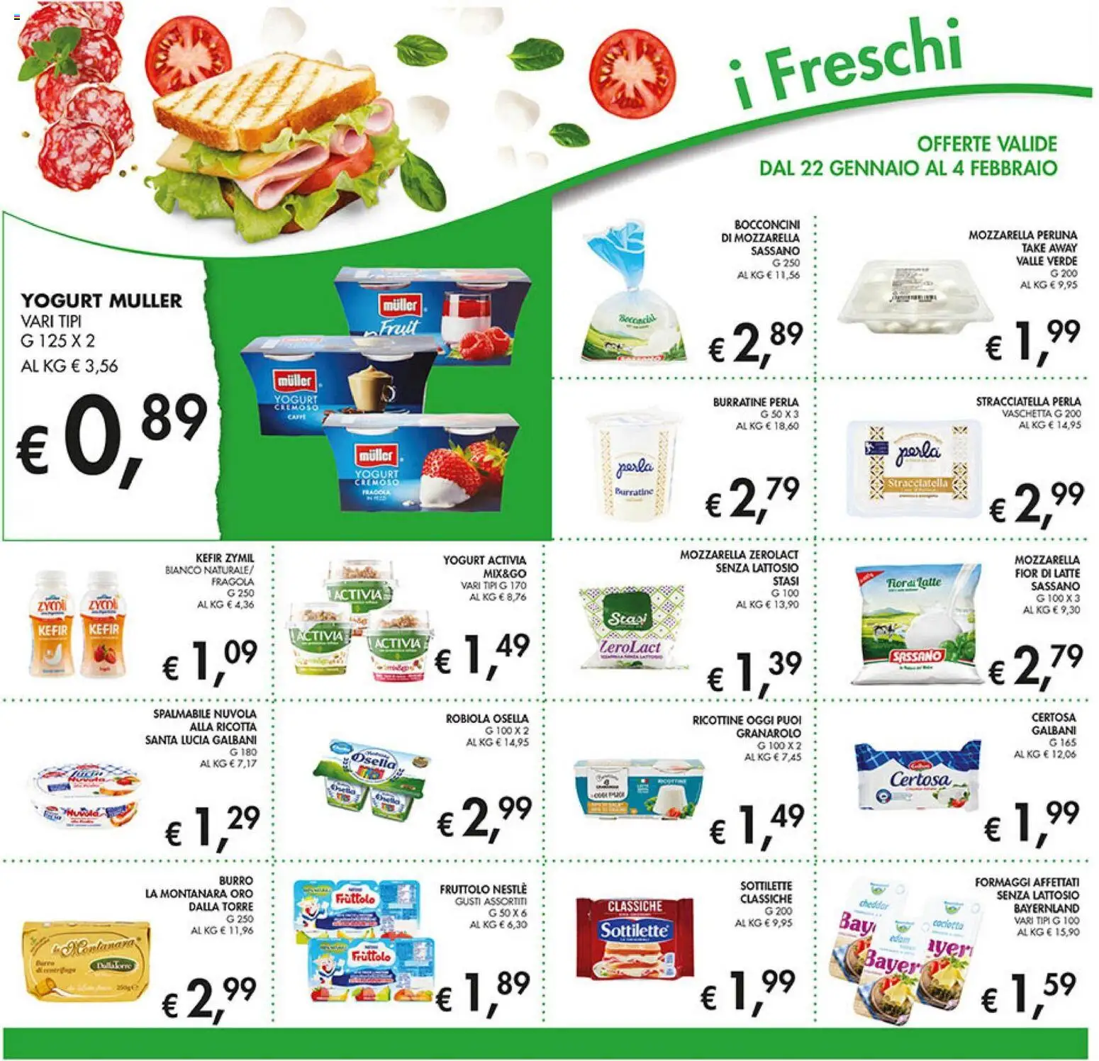 Volantino Coal del 22.01.2026 | Pagina: 10 | Prodotti: Mozzarella, Latte, Ricotta, Robiola