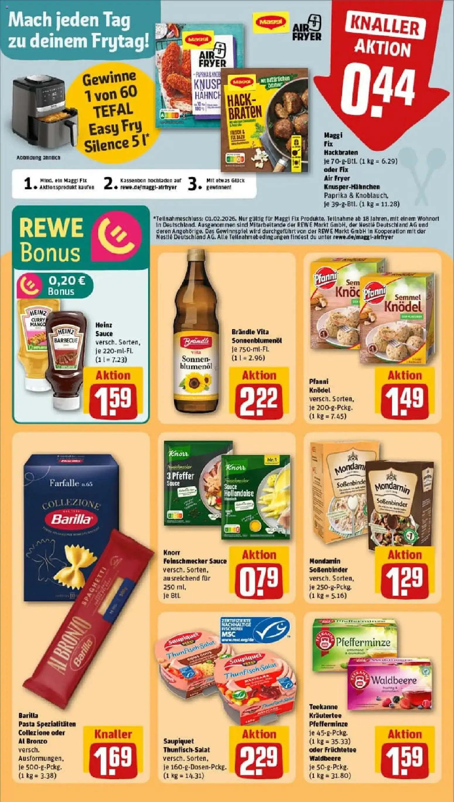 Rewe prospekt Neuenstein	 – gültig ab 11.01.2026 | Seite: 22 | Produkte: Maggi, Barilla, Sonnenblumenol, Pasta