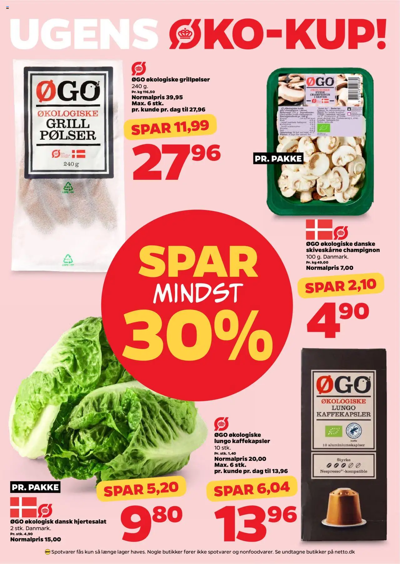 Netto tilbudsavis – gyldig fra 13.09.2025 | Side: 20 | Produkter: Champignon, Pølser, Aparelho de barbear, Grill