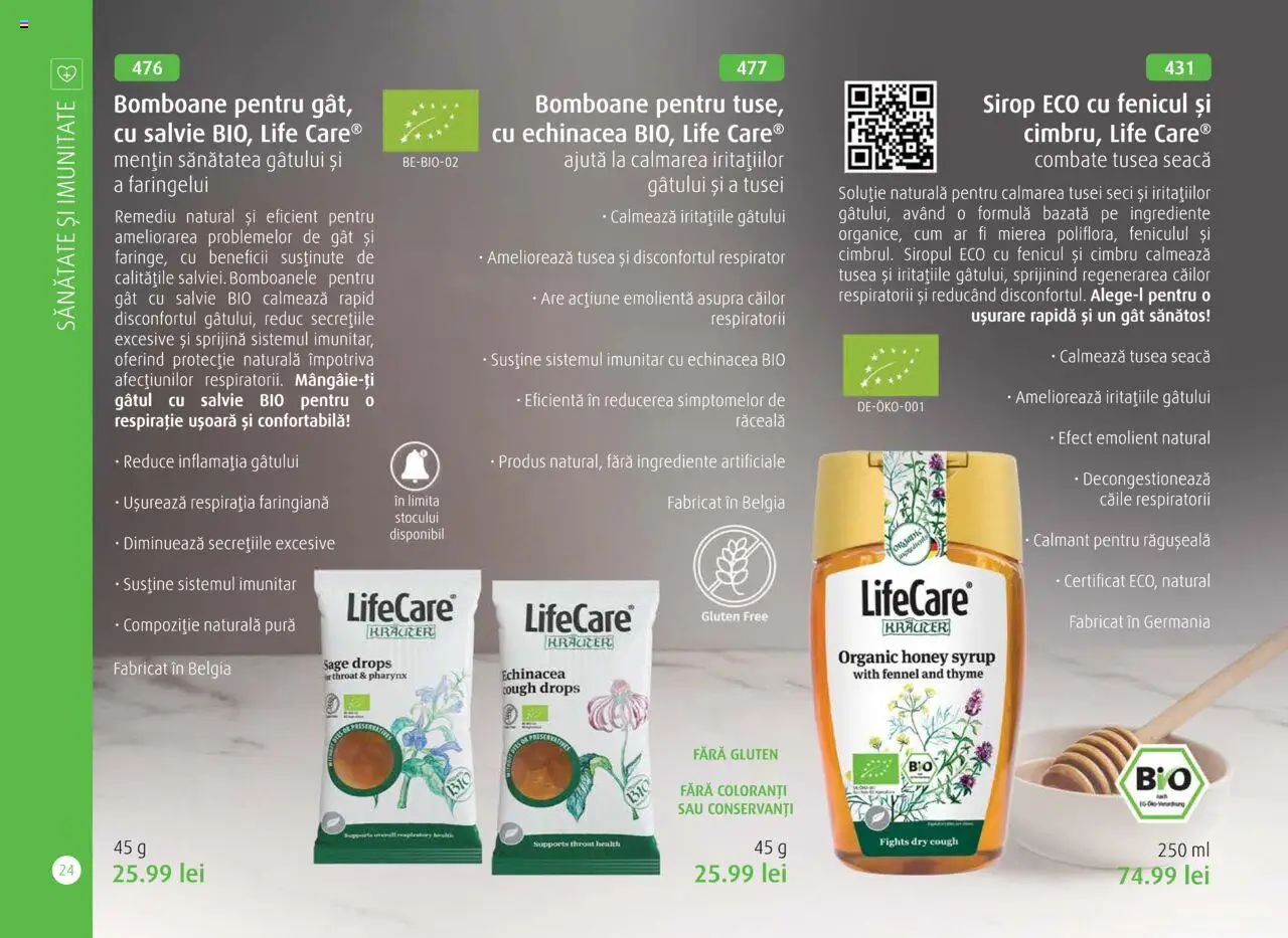 Noul catalog Life Care – valabil de la 01.10.2025 | Pagină: 26 | Produse: Şerit ödül, Bomboane, Sirop