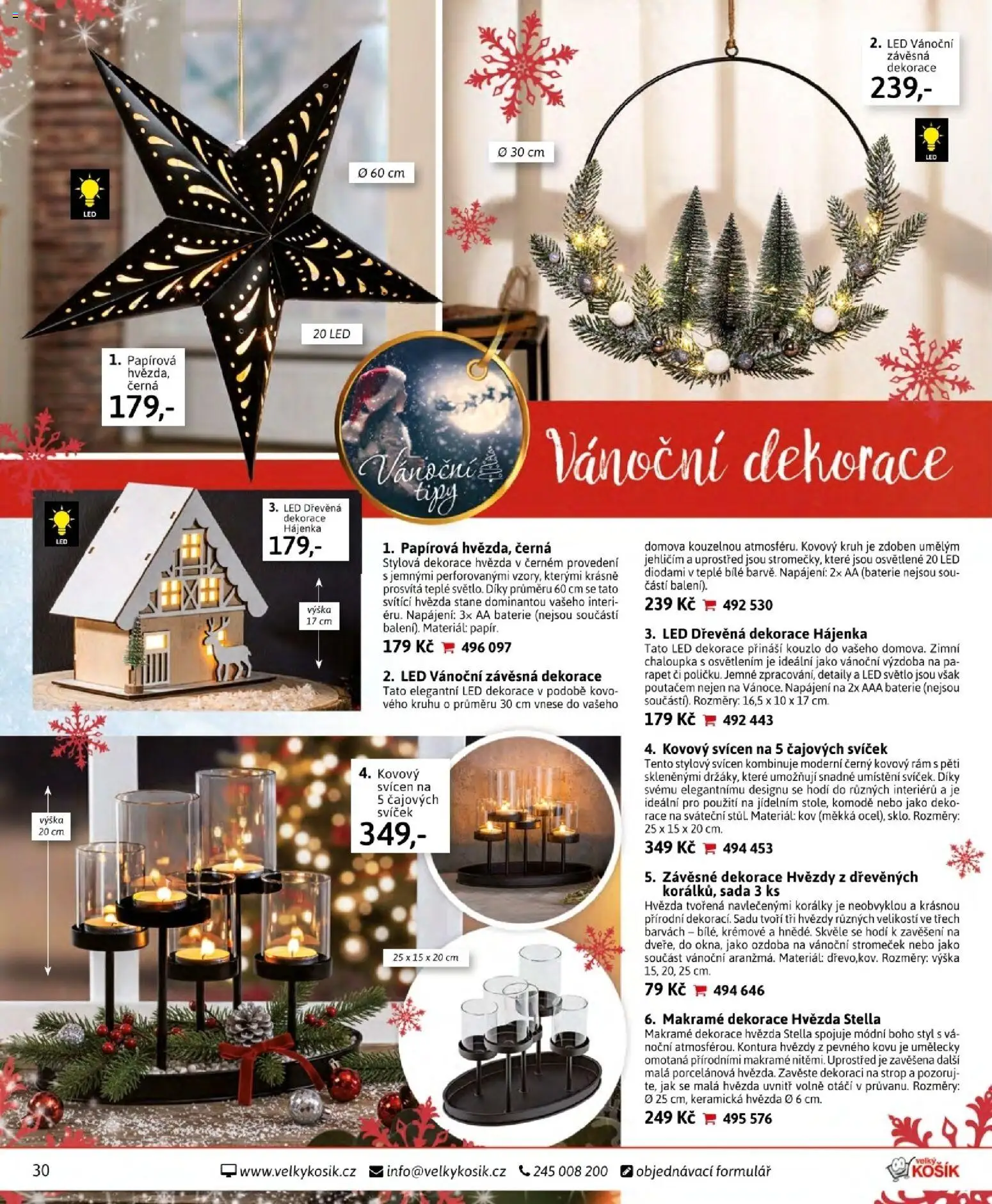 Velký Košík katalog listopad 2025 od 01.11.2025 | Strana: 30 | Produkty: Korálky, Svícen, Baterie, LED světlo