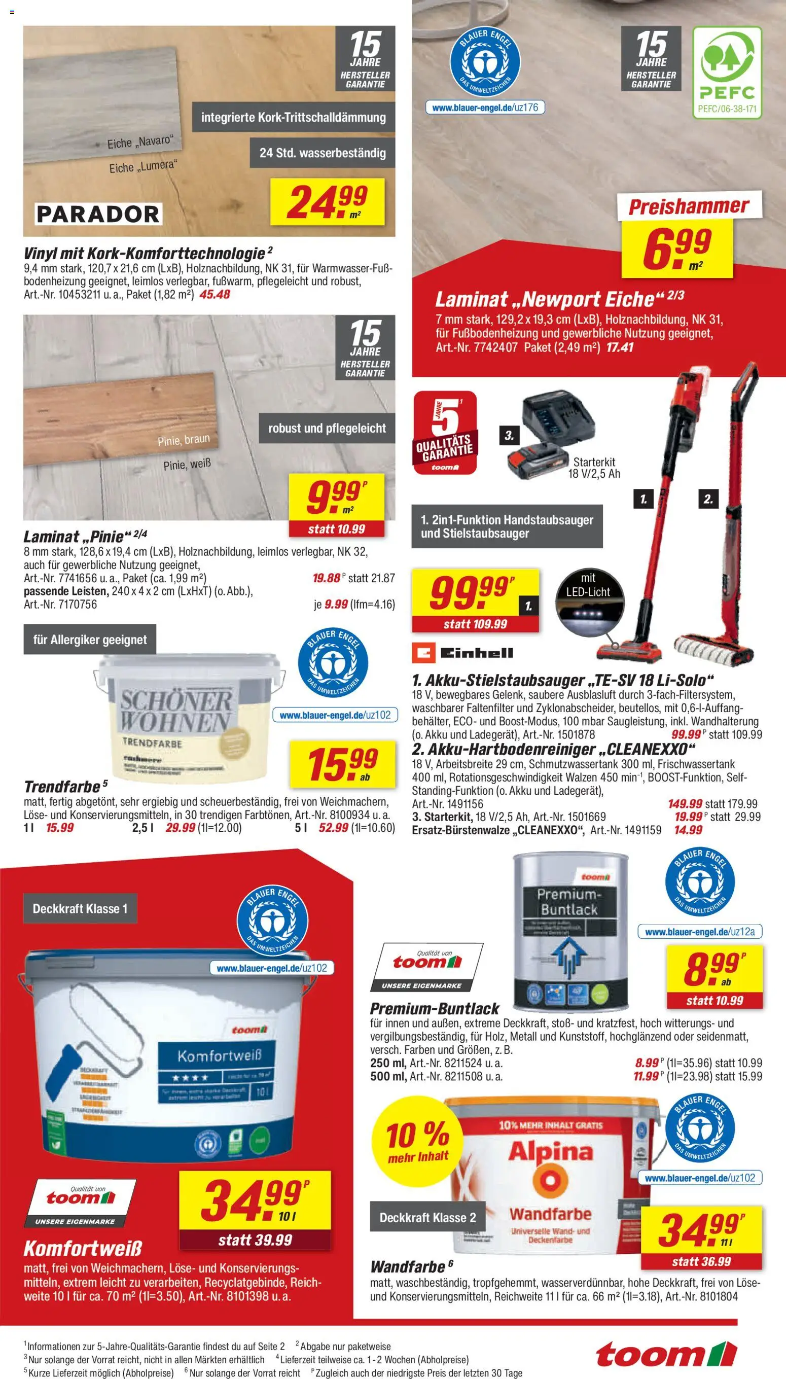 Toom Baumarkt Prospekt 	 – gültig ab 01.11.2025 | Seite: 9 | Produkte: Wandfarbe