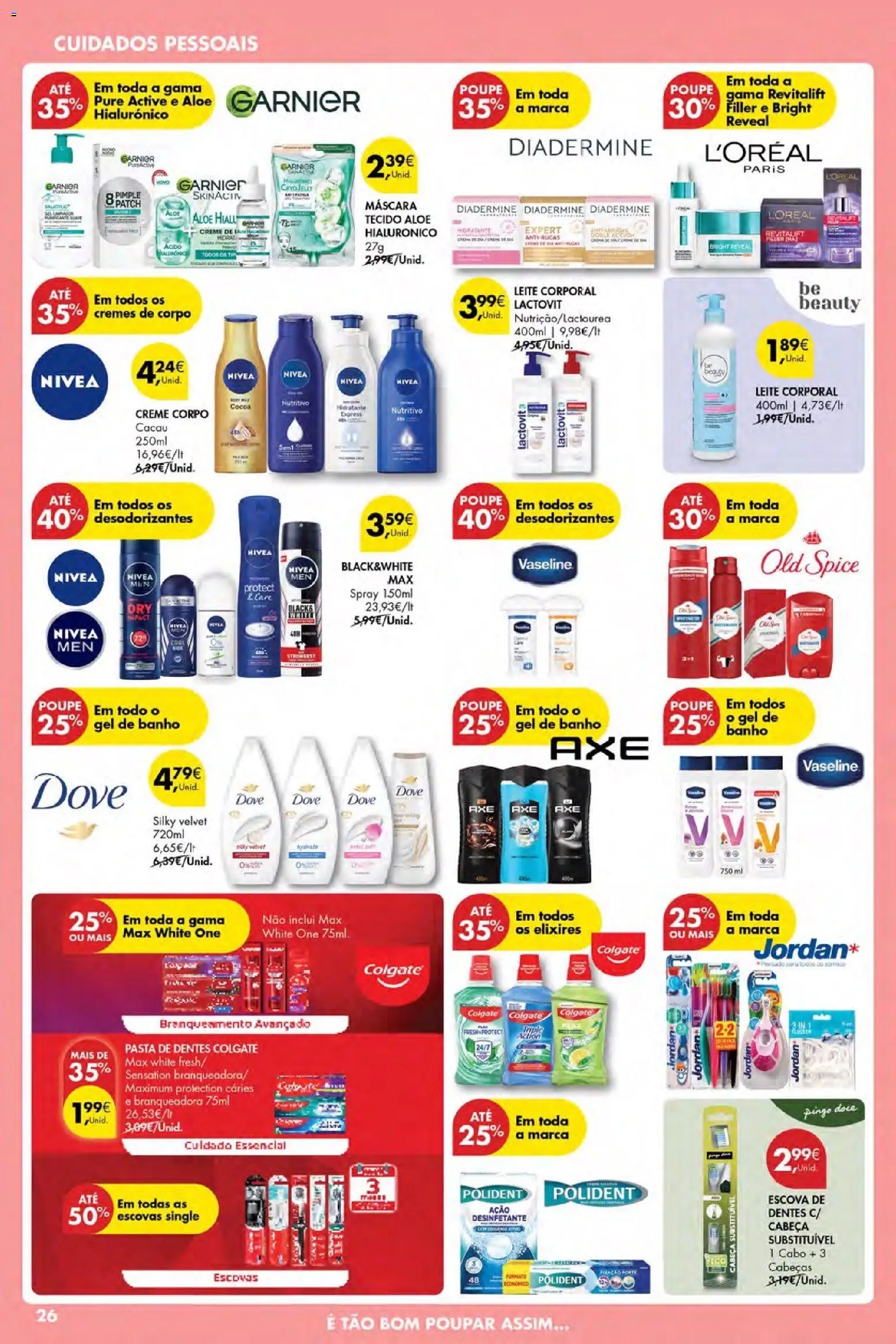 Pingo Doce Poupe Esta Semana Açores │ válido de 07.01.2026 | Página: 26 | Produtos: Cabo, Creme corporal, Gel de banho, Leite