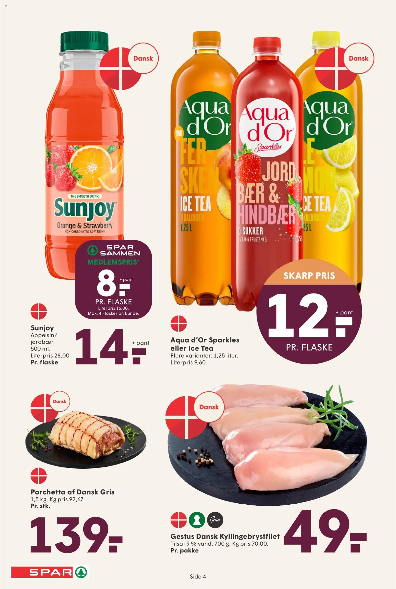 Spar tilbudsavis – gyldig fra 24.10.2025 | Side: 4 | Produkter: Hindbær, Sukker