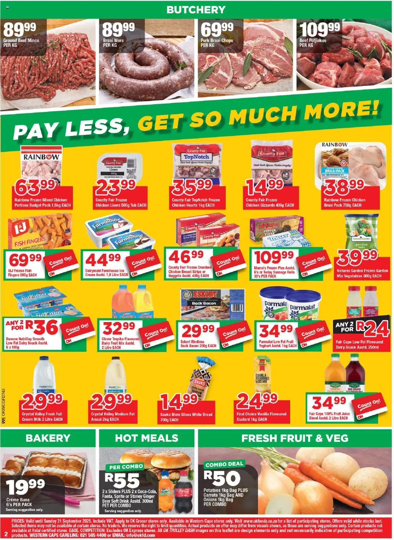 New OK Foods catalogue – valid from 10.09.2025 | Page: 2 | Products: Steak, Buns, Onions, Sausage