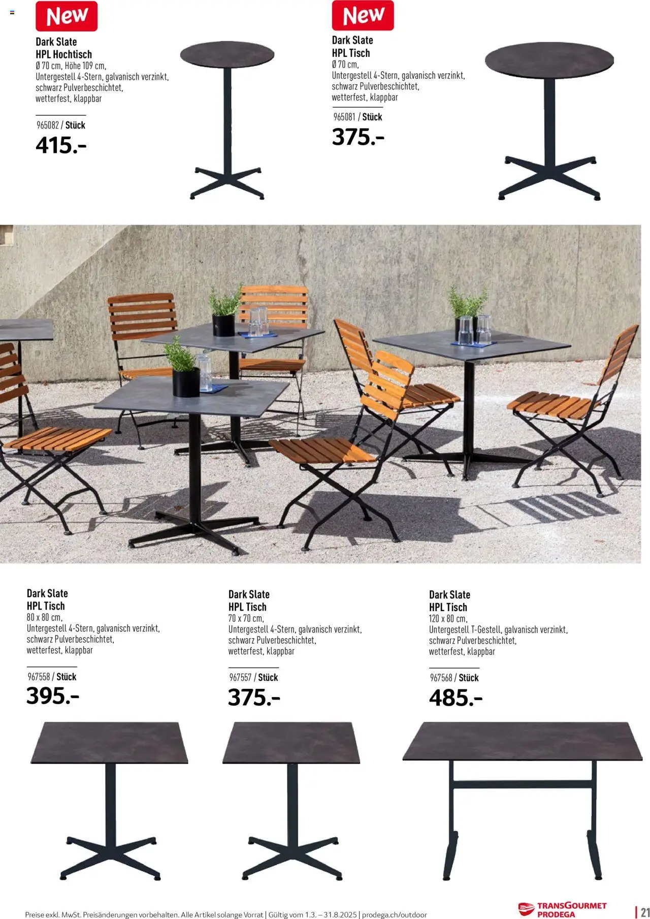 Prodega Aktionen Outdoor-Ausstattung ab 01.03.2025 | Seite: 21 | Produkte: Tisch