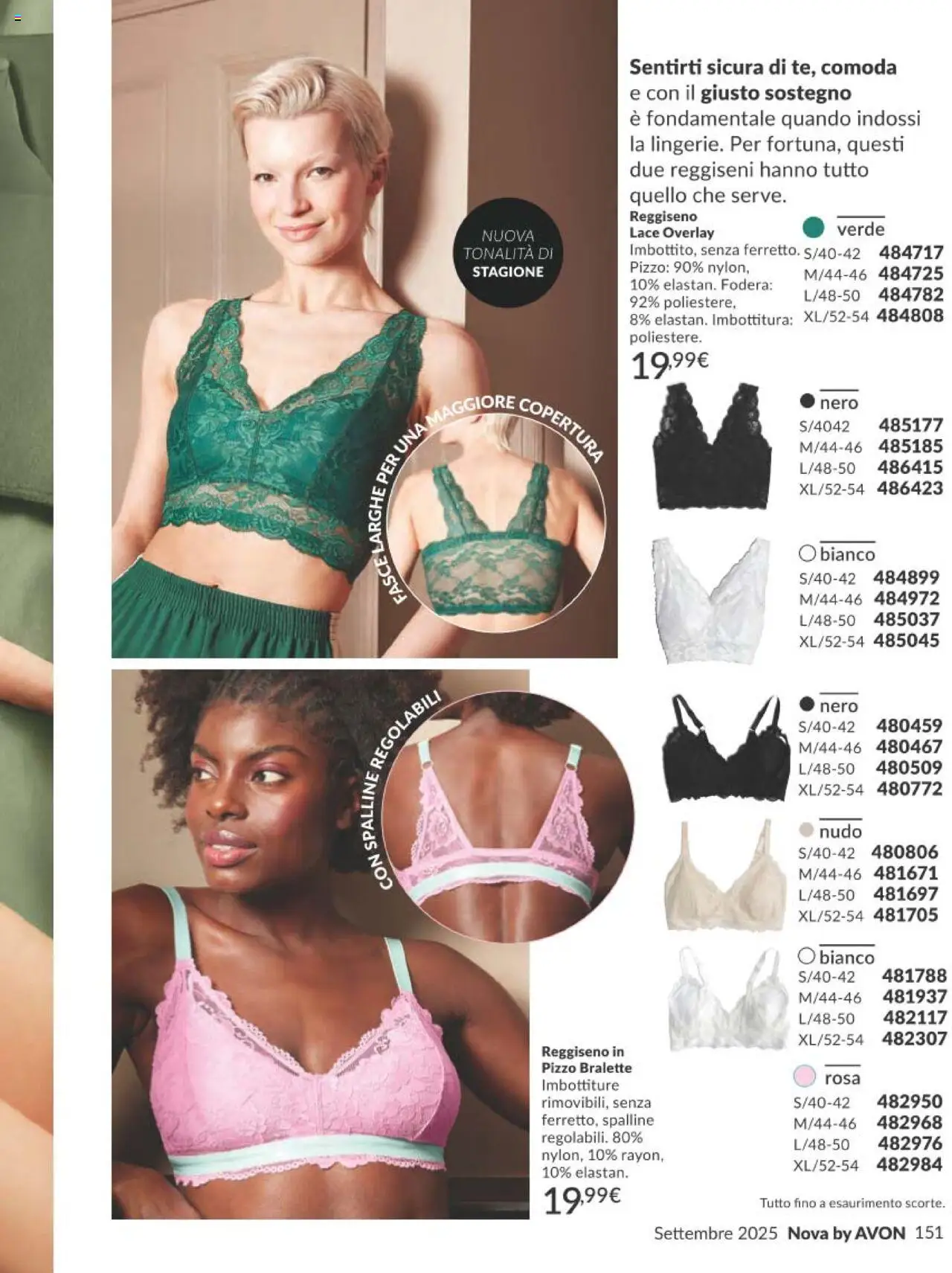 Volantino Avon del 01.09.2025 | Pagina: 151 | Prodotti: Reggiseno, Bralette