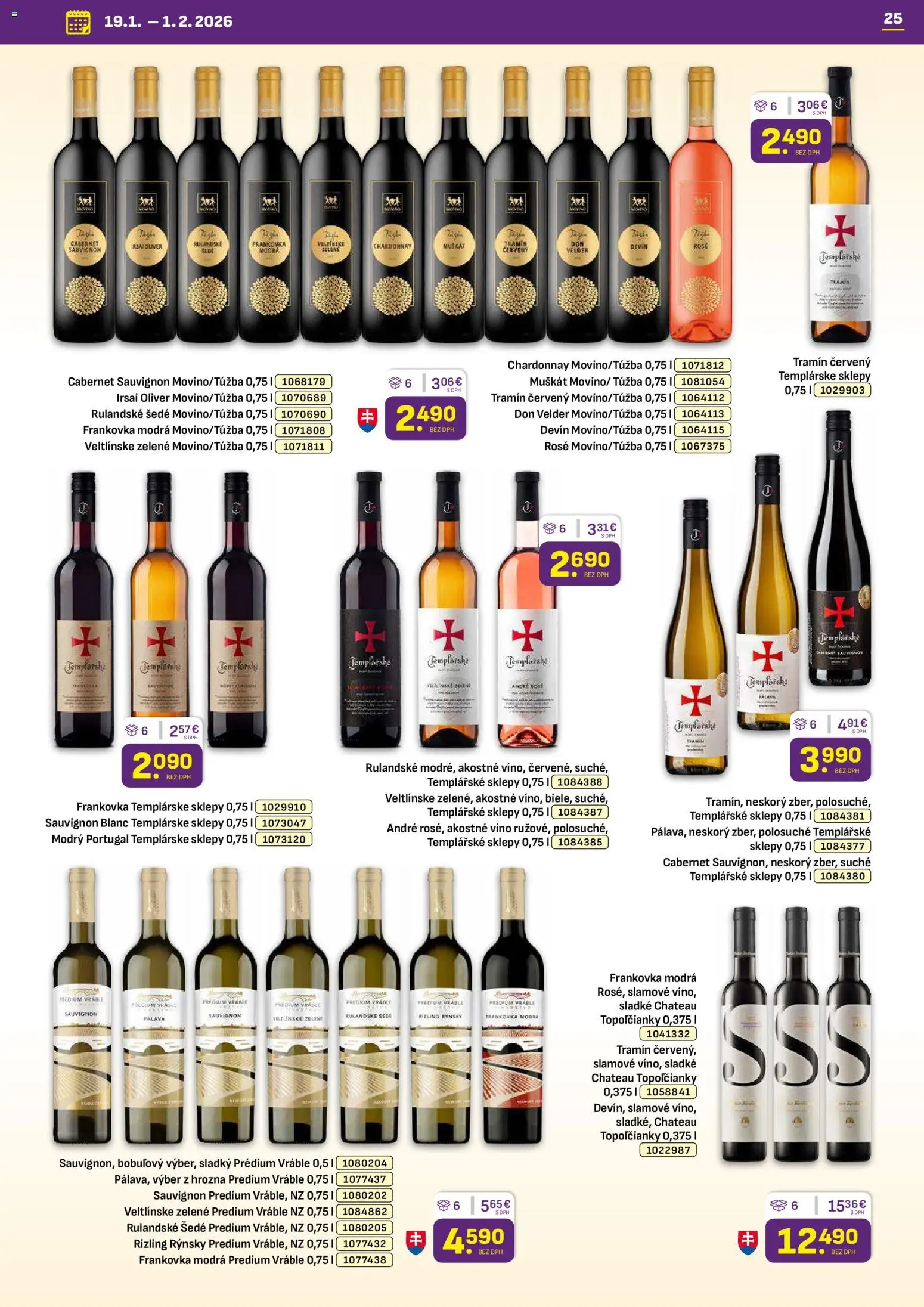 Nové Libex akcie – leták je platný od 19.01.2026 | Strana: 25 | Produkty: Víno
