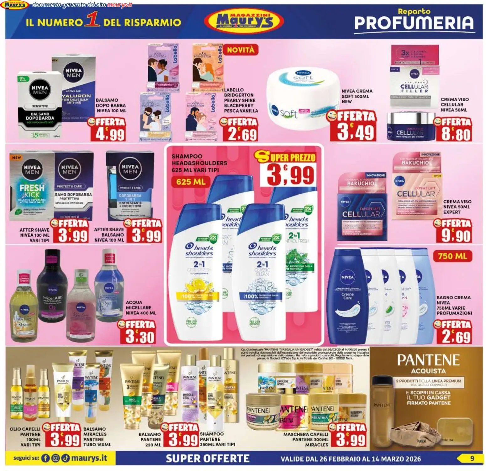 Volantino Maury's del 26.02.2026 | Pagina: 9 | Prodotti: Crema viso, Acqua, Olio, Tubo