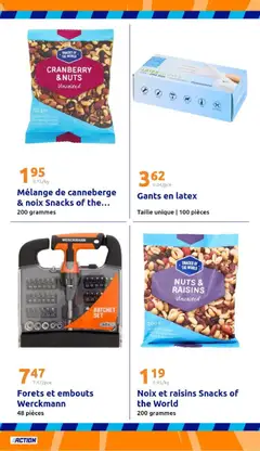 Action - Prévisualisation de Action catalogue de la semaine 4 valide à partir de 21.01.2026 | Page: 25 | Produits: Raisins secs, Gants en latex, Thé, Noix