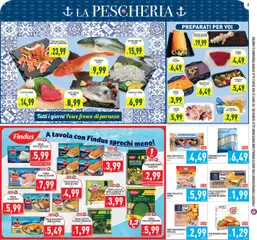 Volantino PIM Supermercati del 17.09.2025 | Pagina: 8 | Prodotti: Salmone, Gamberi, Calamari, Totano