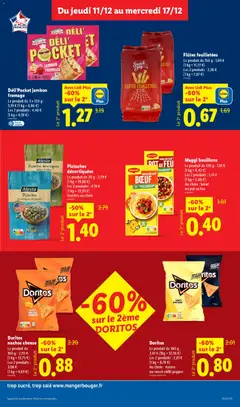 LIDL - Prévisualisation de Déli'Pocket jambon fromage, Rayon surgelé. Le produit de 3 x 120 g. valide à partir de 11.12.2025 | Page: 15