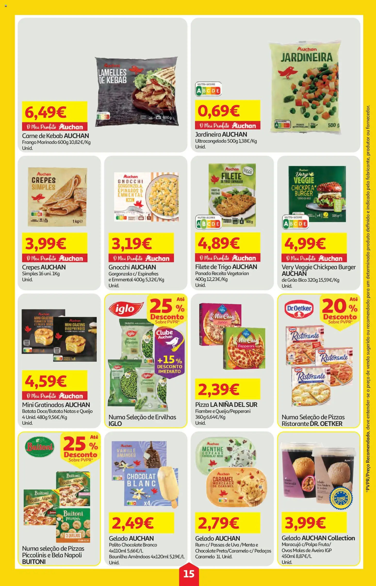 Auchan folheto │ válido de 09.04.2026 | Página: 15 | Produtos: Amêndoas, Rum, Queijo, Natas