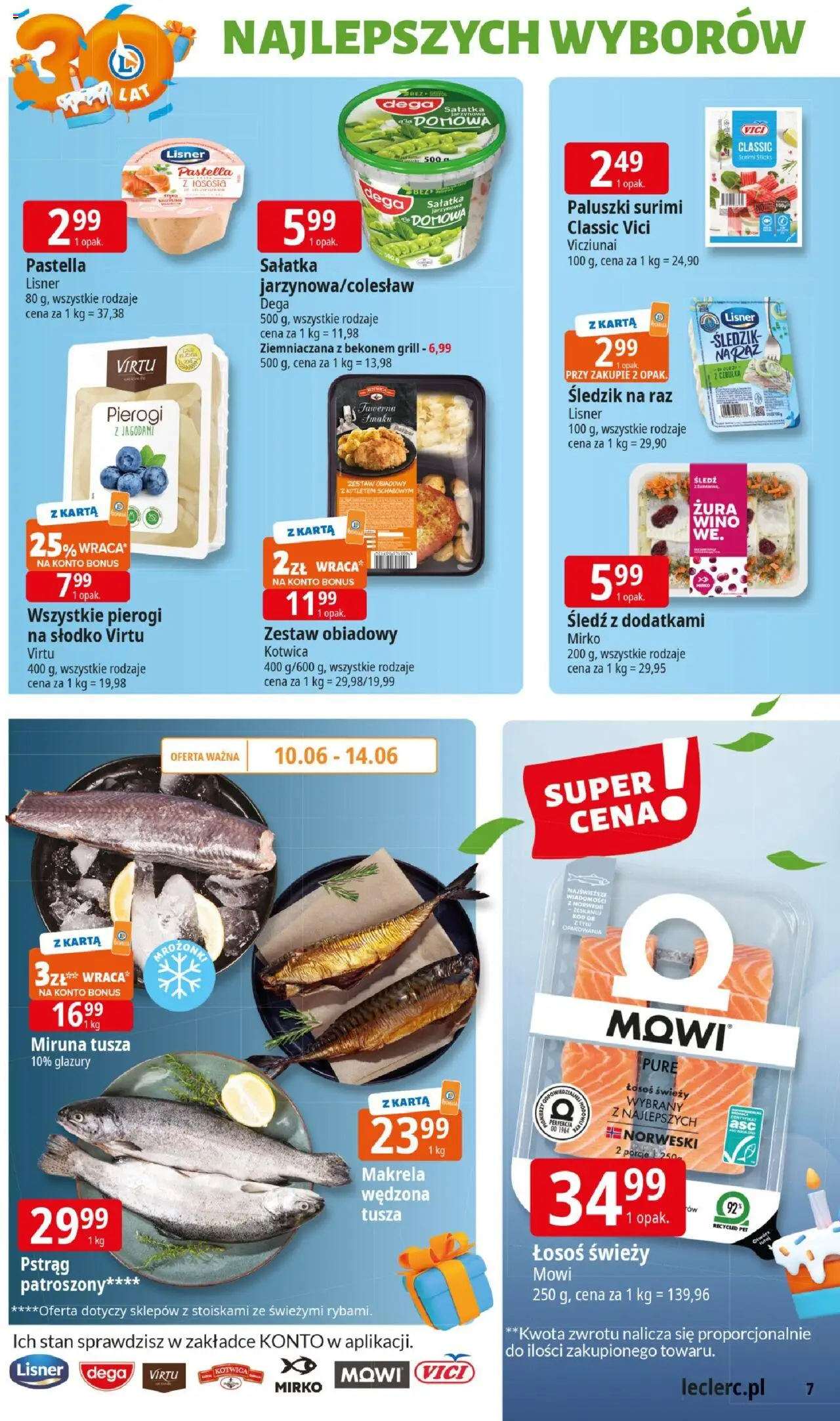E.Leclerc Gazetka - Kłodzko od 10.06.2025 | Strona: 7 | Produkty: Karta, Grill, Pstrąg, Wino