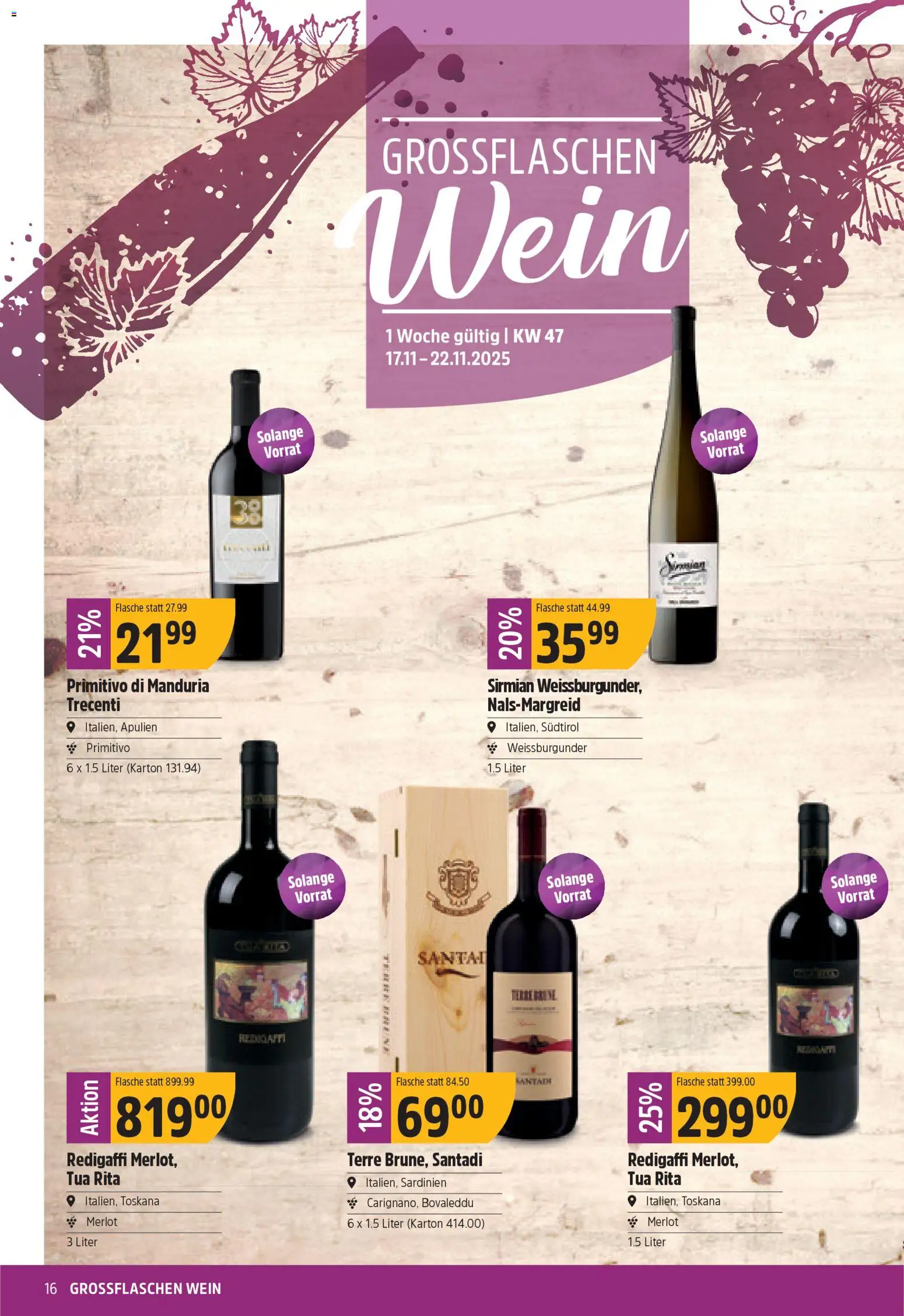 TopCC Aktionen – gültig ab 17.11.2025 | Seite: 16 | Produkte: Merlot, Wein