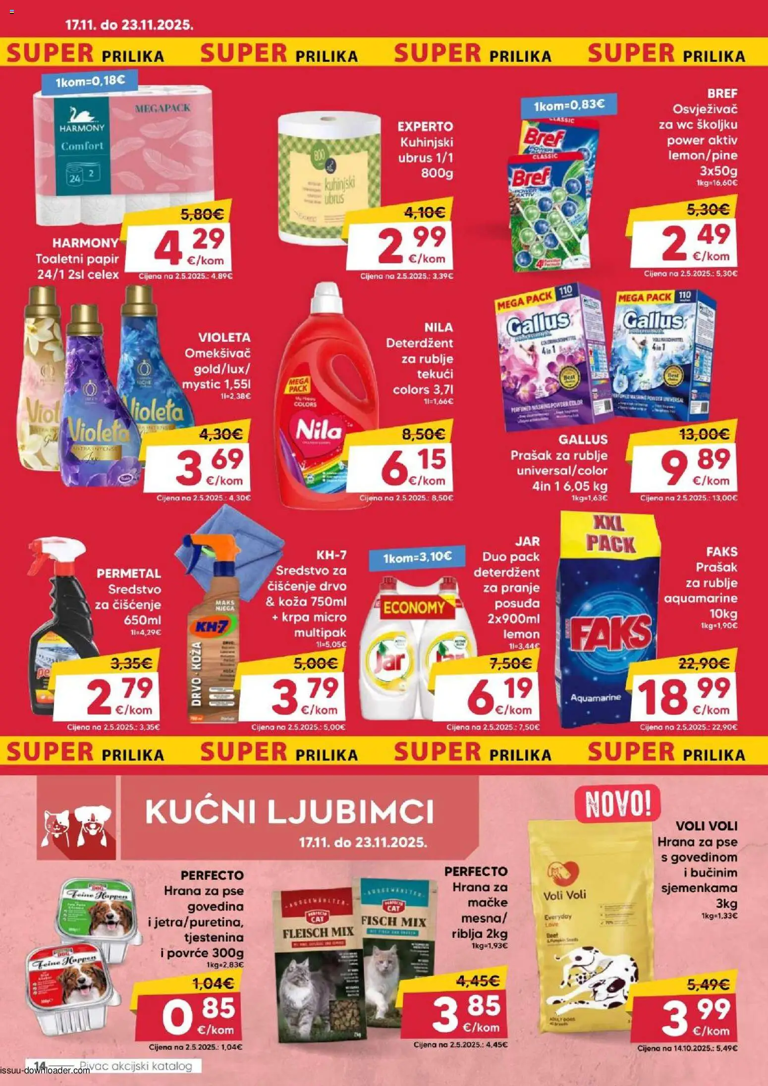 Pivac katalog | vrijedi od 17.11.2025 | Stranica: 14 | Proizvodi: Prašak za rublje, Omekšivač, Tjestenina, Nila