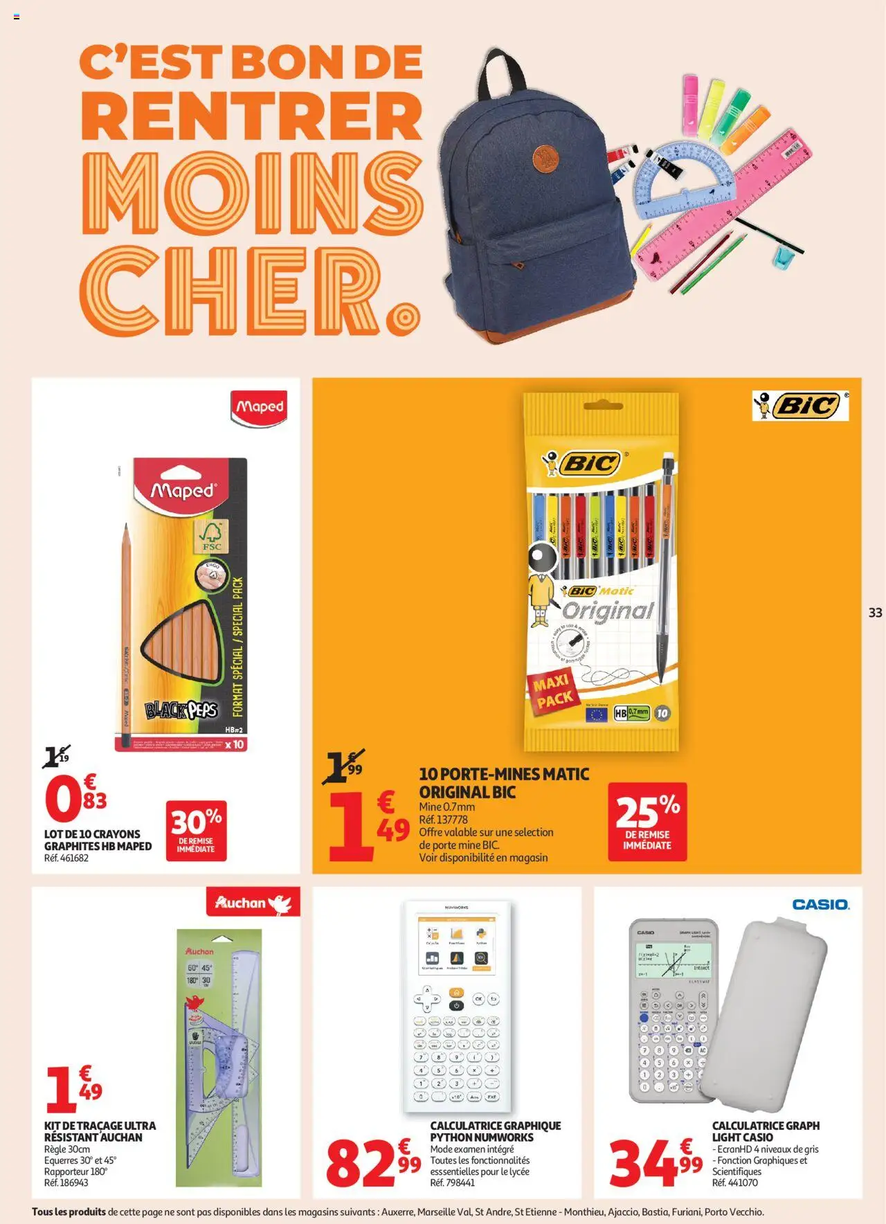  | Page: 33 | Produits: Règle, Calculatrice, Porte