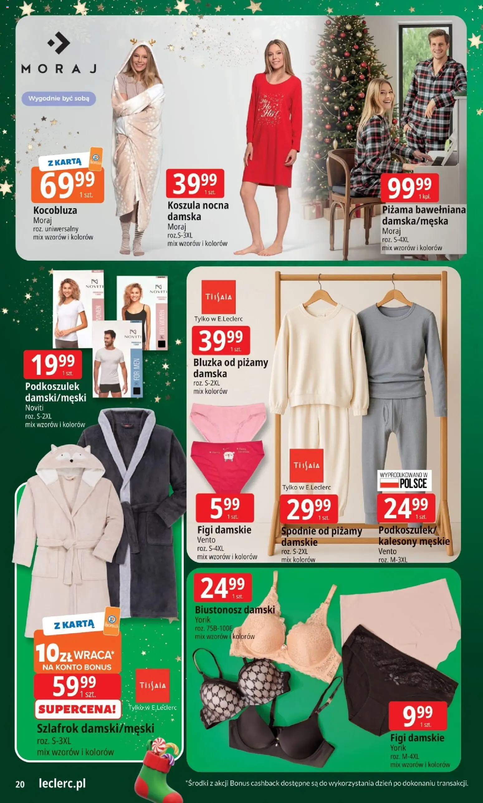 E.Leclerc Gazetka - Zielona Góra od 25.11.2025 | Strona: 20 | Produkty: Koszula, Karta, Biustonosz, Piżama