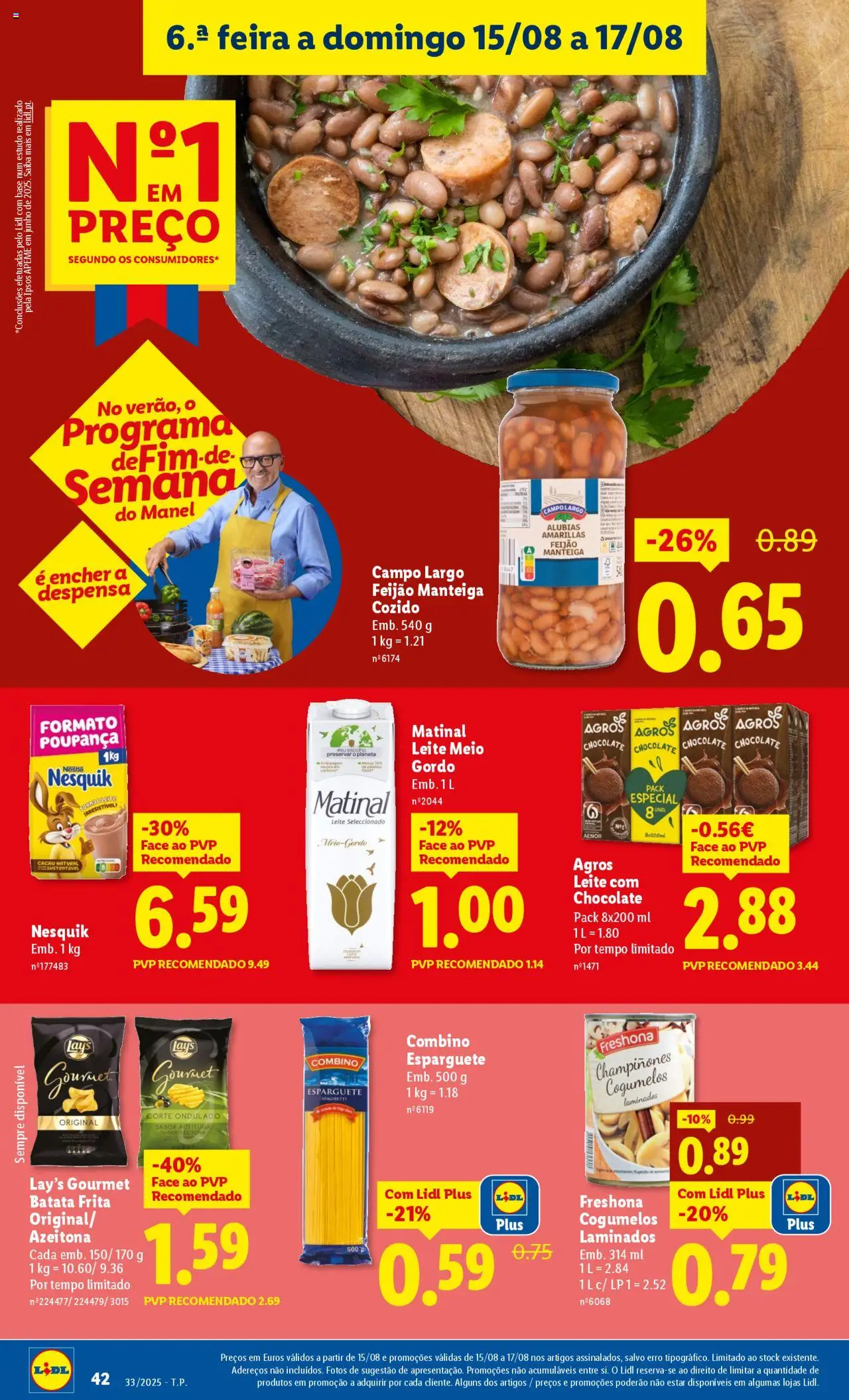 Lidl folheto │ válido de 11.08.2025 | Página: 42 | Produtos: Batata, Batata frita, Base, Manteiga
