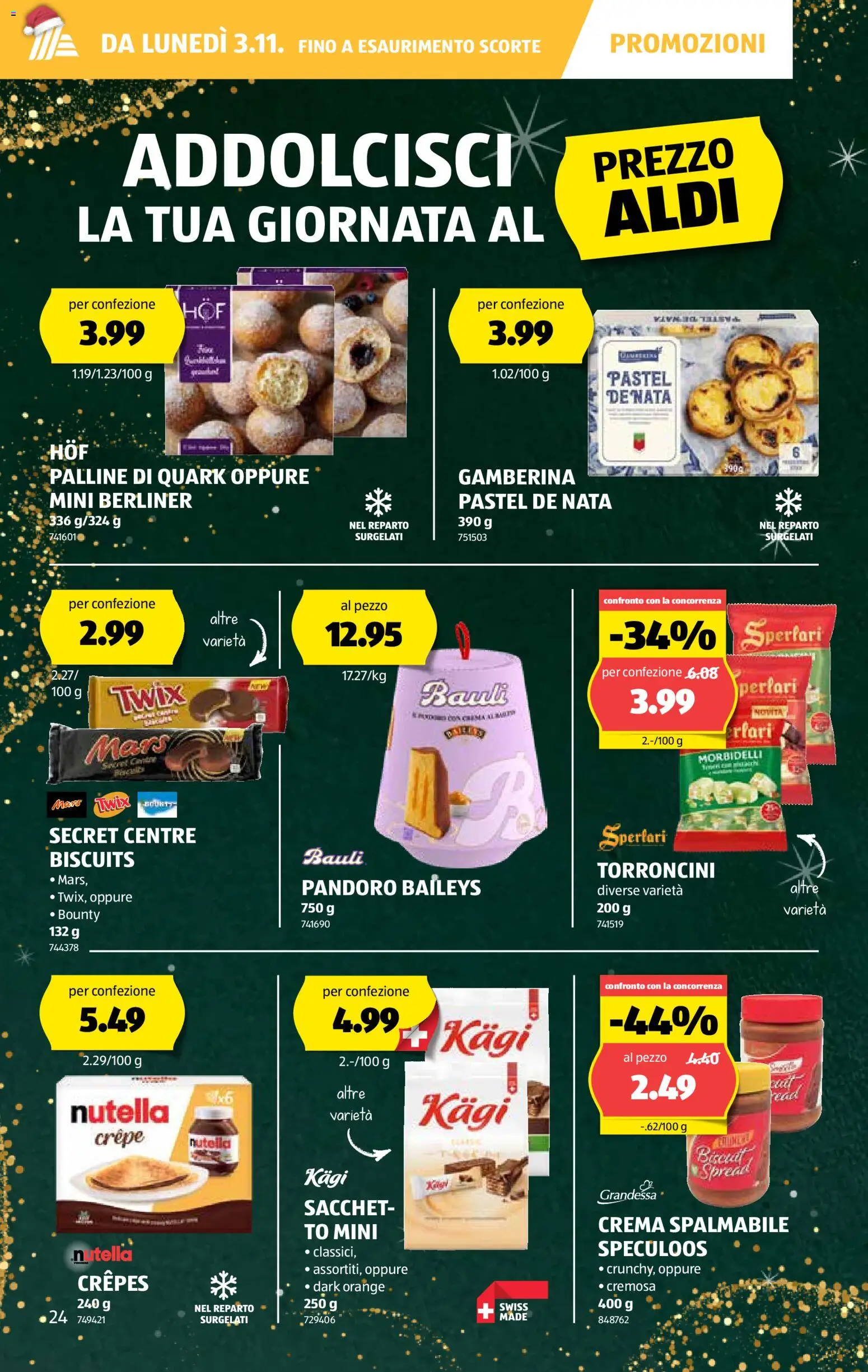 Aldi Aktionen IT – gültig ab 30.10.2025 | Seite: 25 | Produkte: Quark, Spabad, Mars, Twix