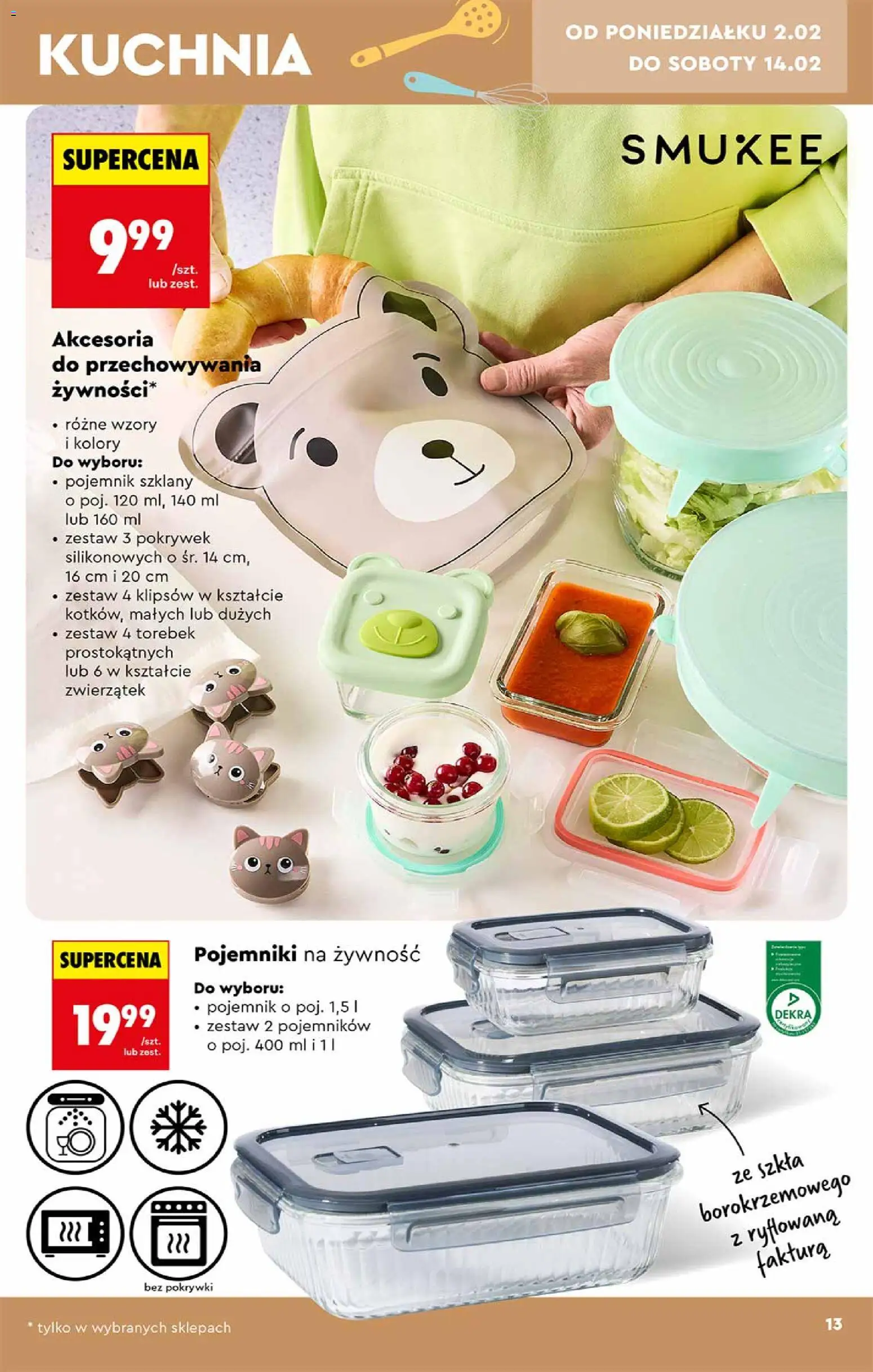 Biedronka gazetka - Hity i inspiracje od 31.01.2026 | Strona: 13 | Produkty: Pojemniki na żywność