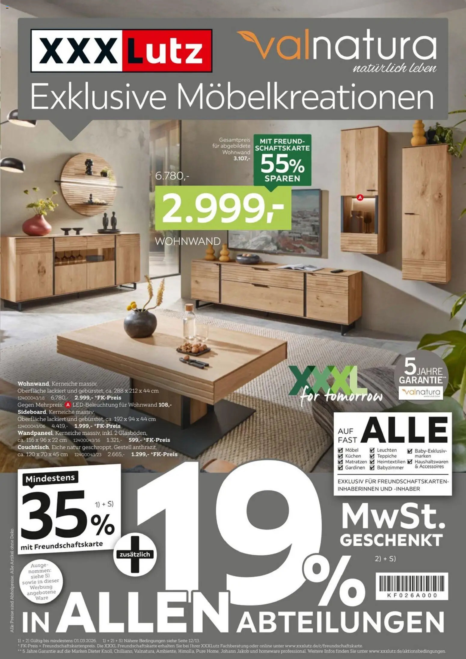 XXXL Lutz  Exklusive Möbelkreationen – gültig ab 15.02.2026 | Seite: 1