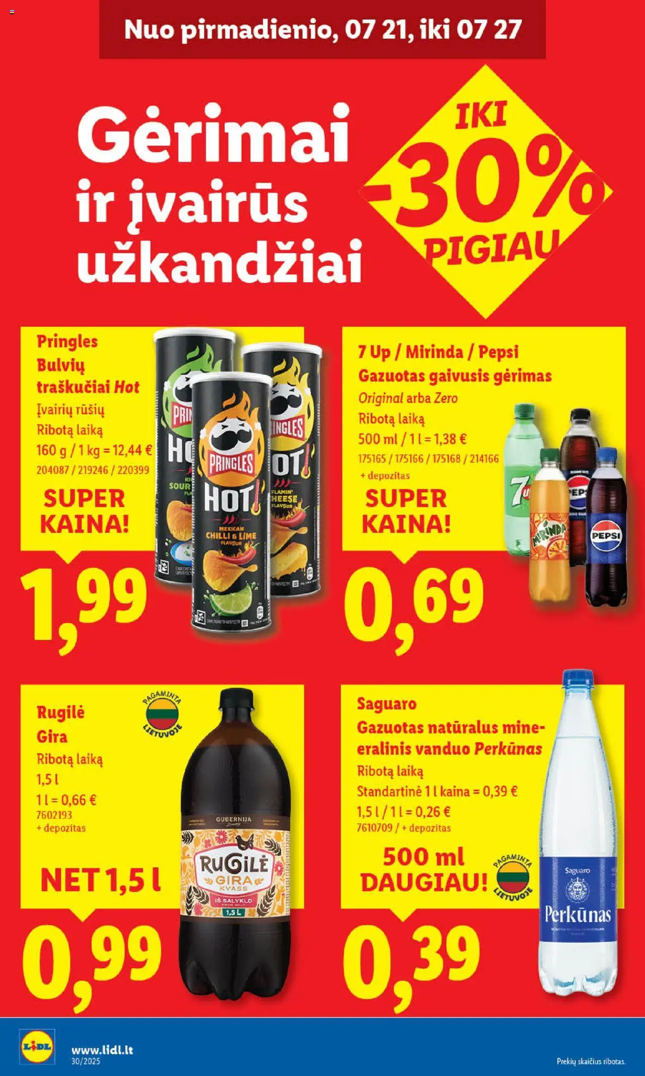 LIDL - Leidinys│galioja nuo 24.07.2025 | Puslapis: 40 | Prekių: Gaivusis gėrimas, Traškučiai