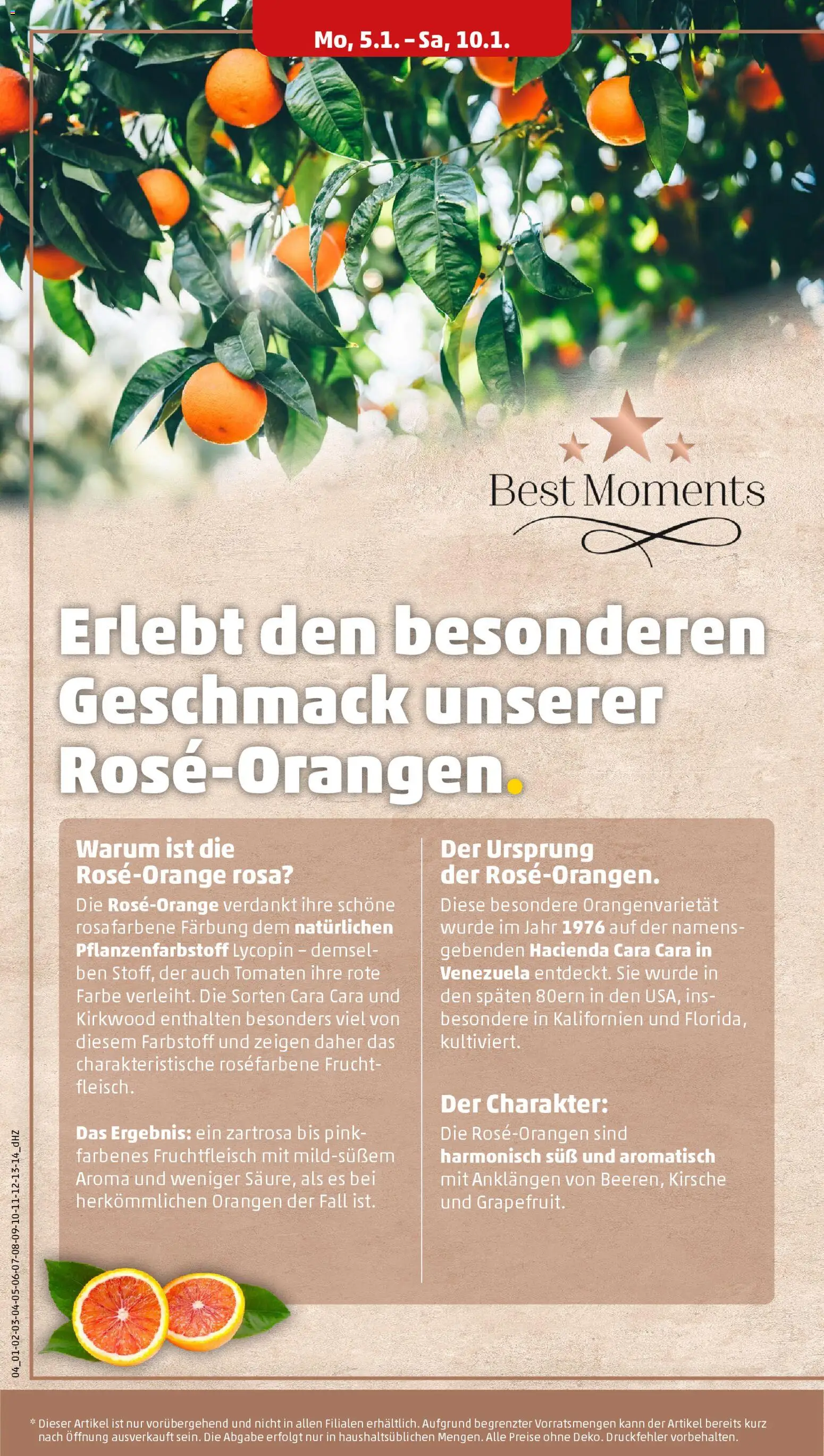 Penny Prospekt 	 – gültig ab 05.01.2026 | Seite: 4 | Produkte: Orangen, Tomaten, Fleisch