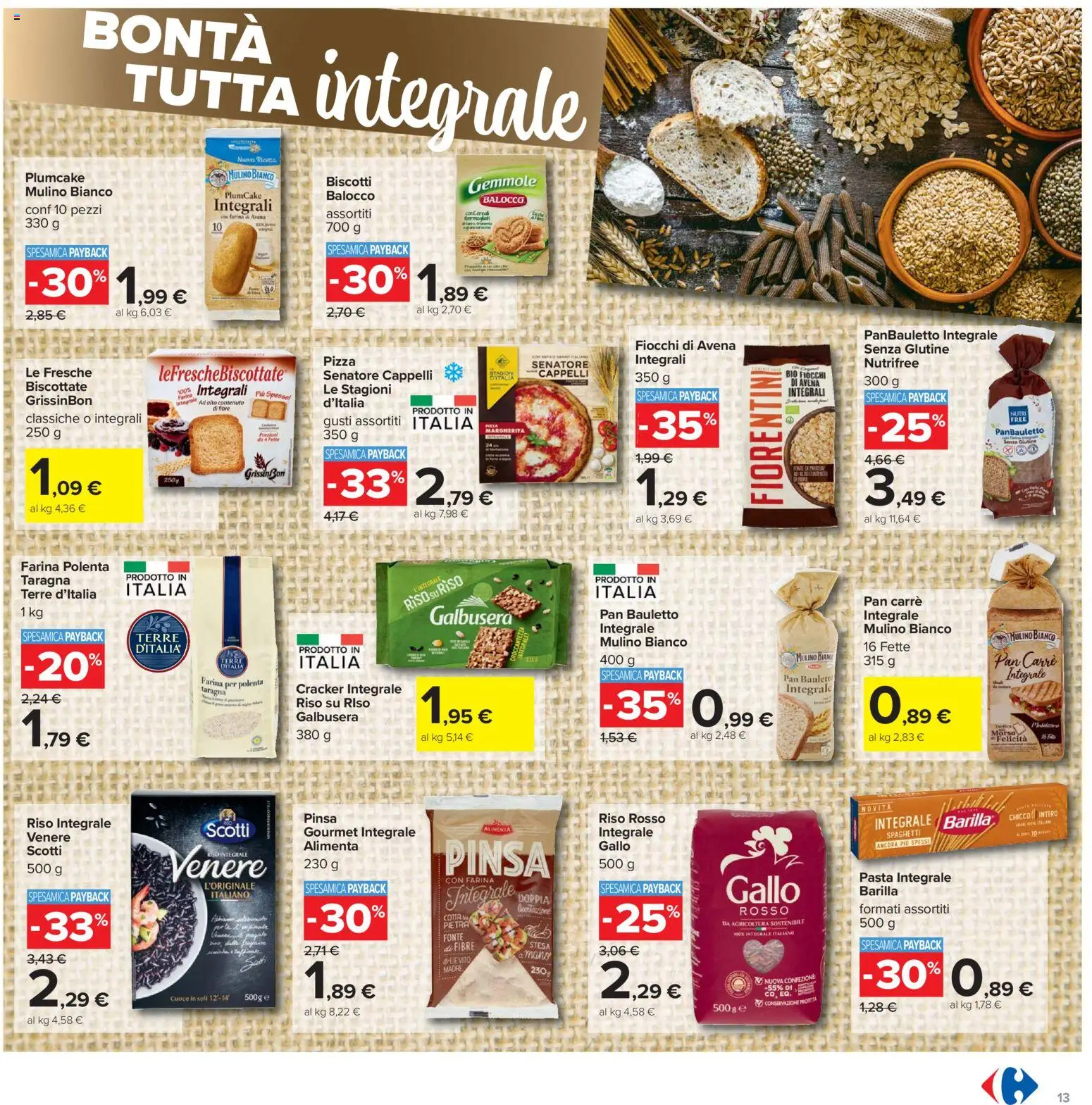 Volantino Carrefour del 02.03.2026 | Pagina: 13 | Prodotti: Pizza, Fiocchi, Pasta, Plumcake