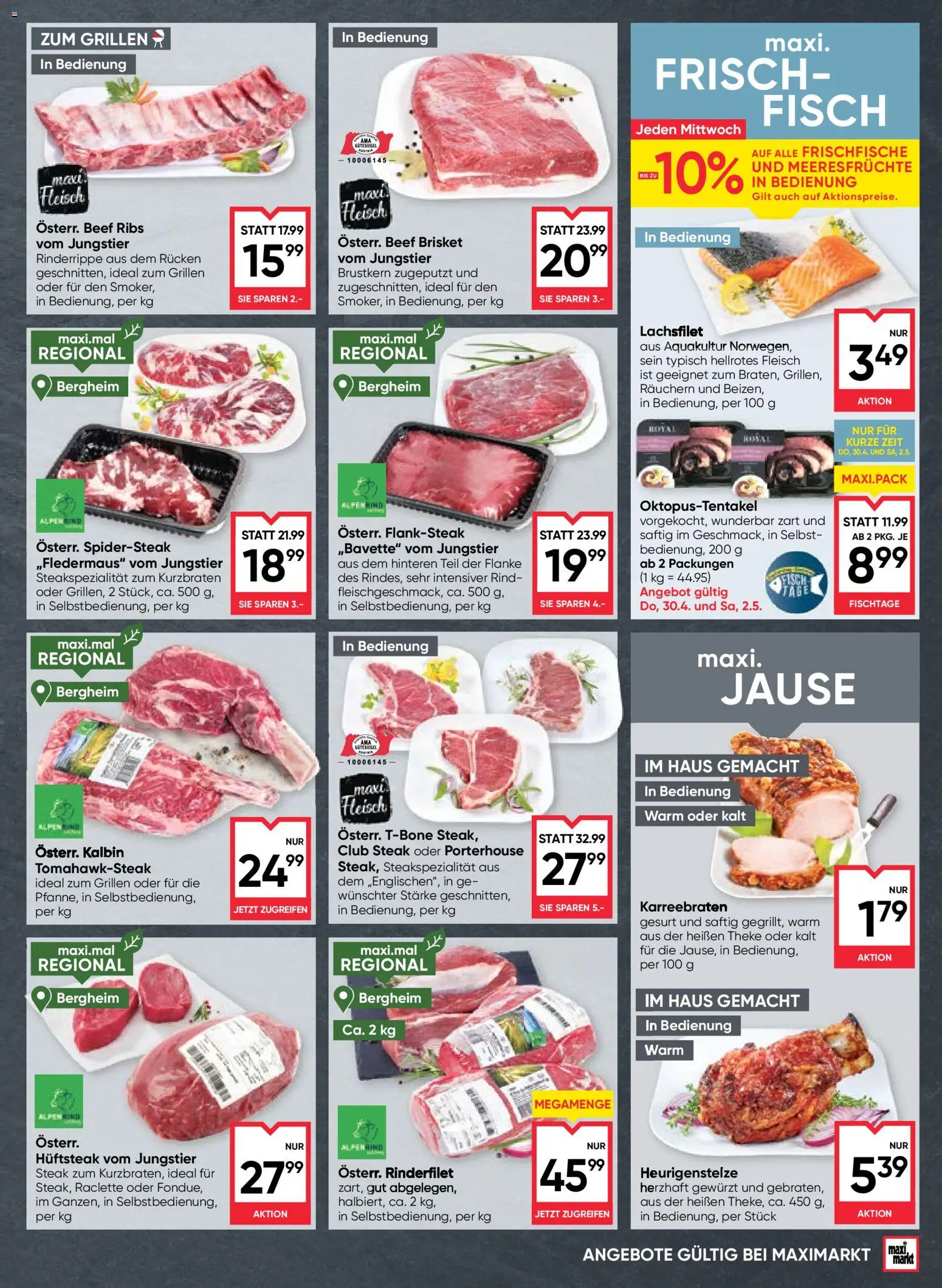 Maximarkt Flugblatt gültig ab 30.04.2026 | Seite: 3 | Produkte: Meeresfrüchte, Fisch