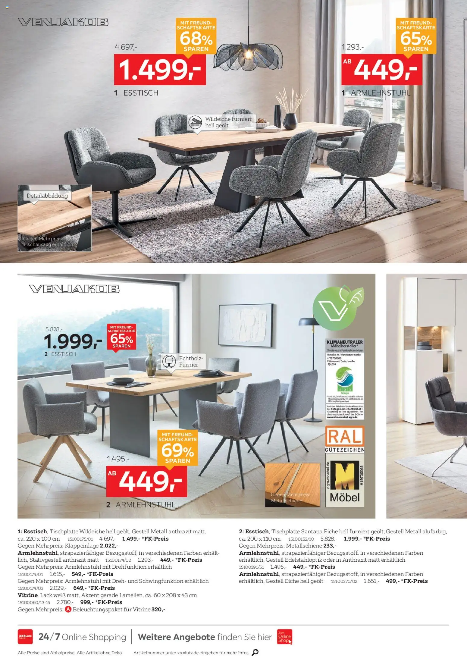 XXXL Lutz VENJAKOB Spezial – gültig ab 02.11.2025 | Seite: 4 | Produkte: Esstisch, Vitrine