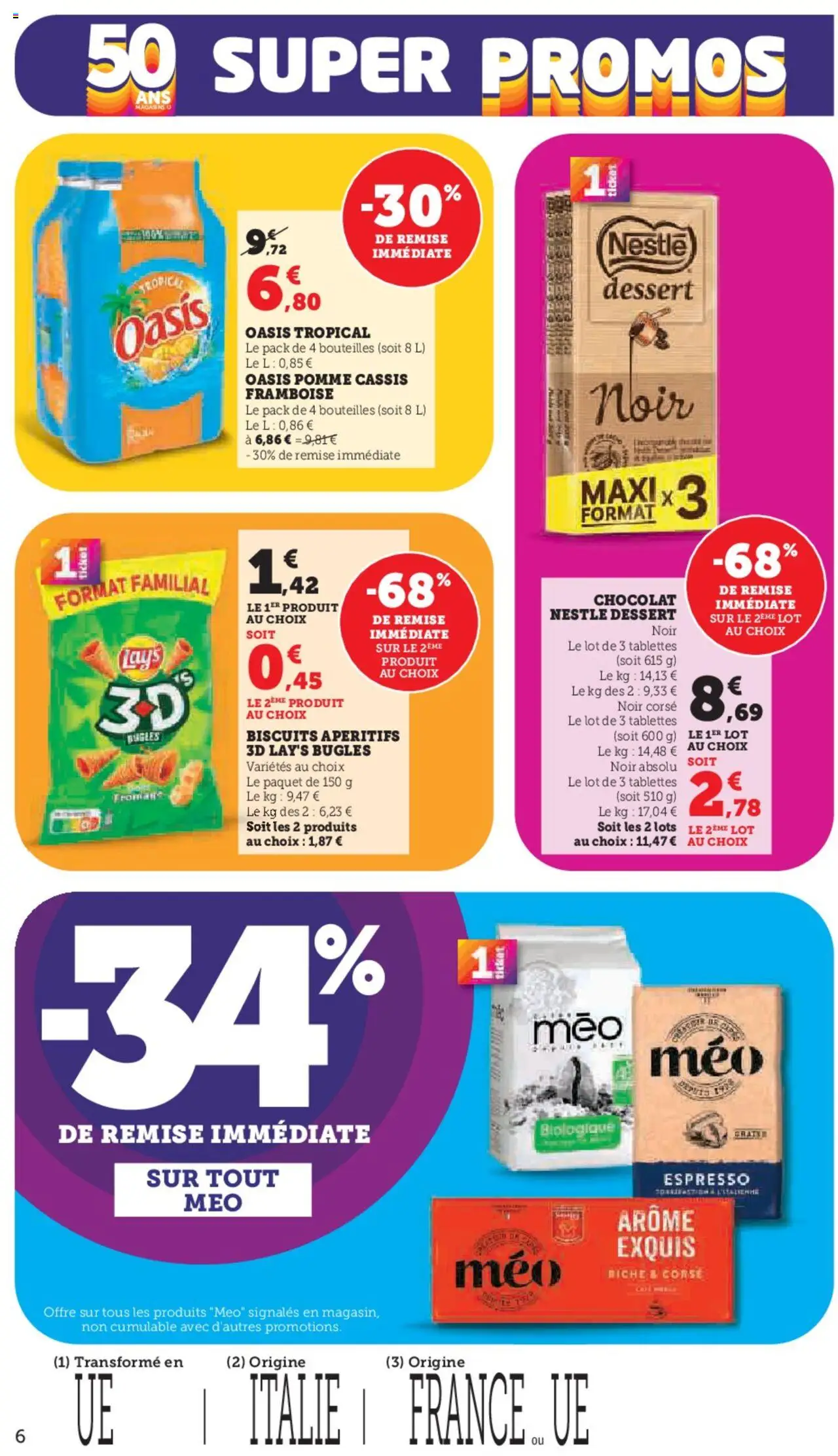  | Page: 6 | Produits: Pomme, Oasis tropical, Fromage, Chocolat