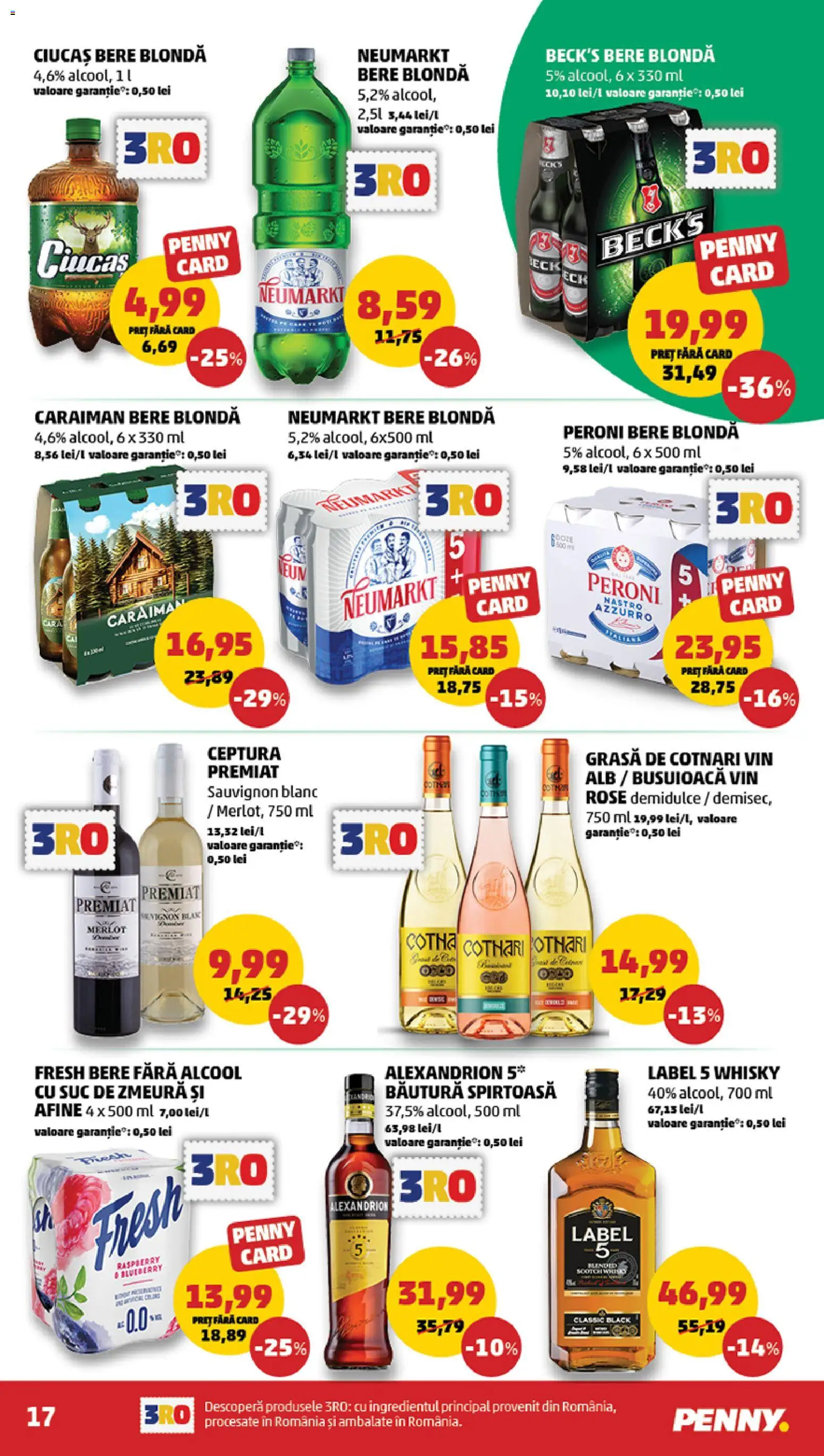 Noul catalog PENNY – valabil de la 25.02.2026 | Pagină: 17 | Produse: Afine, Zmeură, Suc, Bere