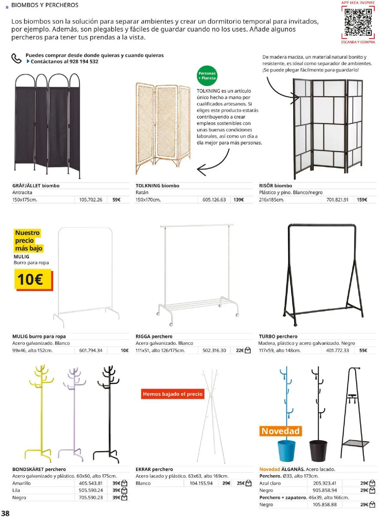 Catálogo IKEA Muebles para el dormitorio │ válido desde el 04.02.2025 | Página: 38 | Productos: Perchero, Burro para ropa, Ropa