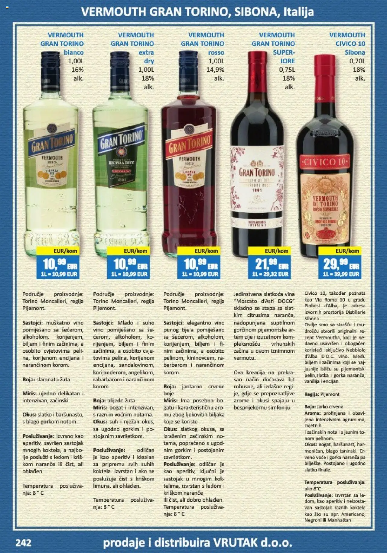 Vrutak katalog | vrijedi od 01.11.2024 | Stranica: 242 | Proizvodi: Aperitiv, Vino, Naranče, Voće