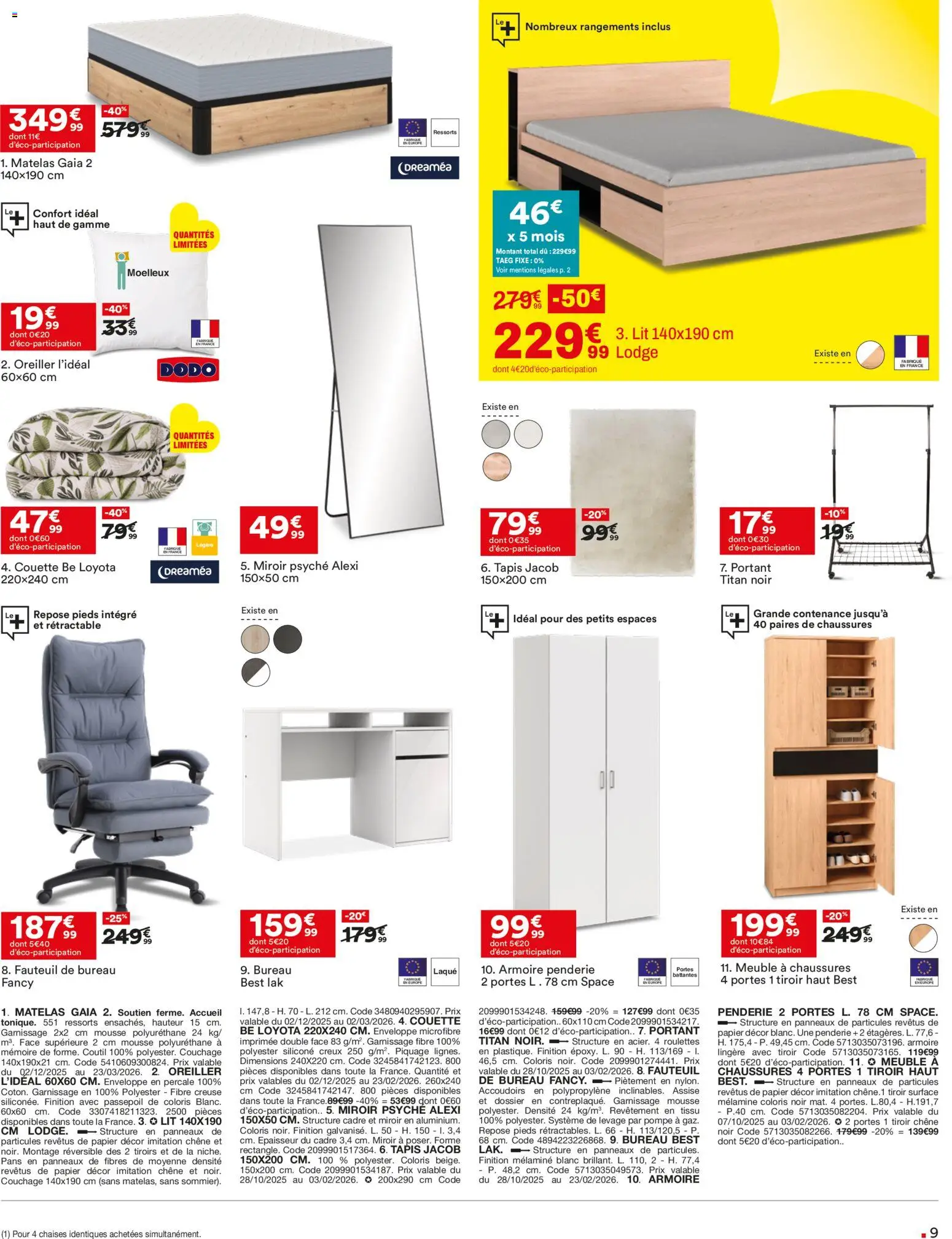{H1} | Page: 9 | Produits: Enveloppe, Fauteuil, Portes, Miroir