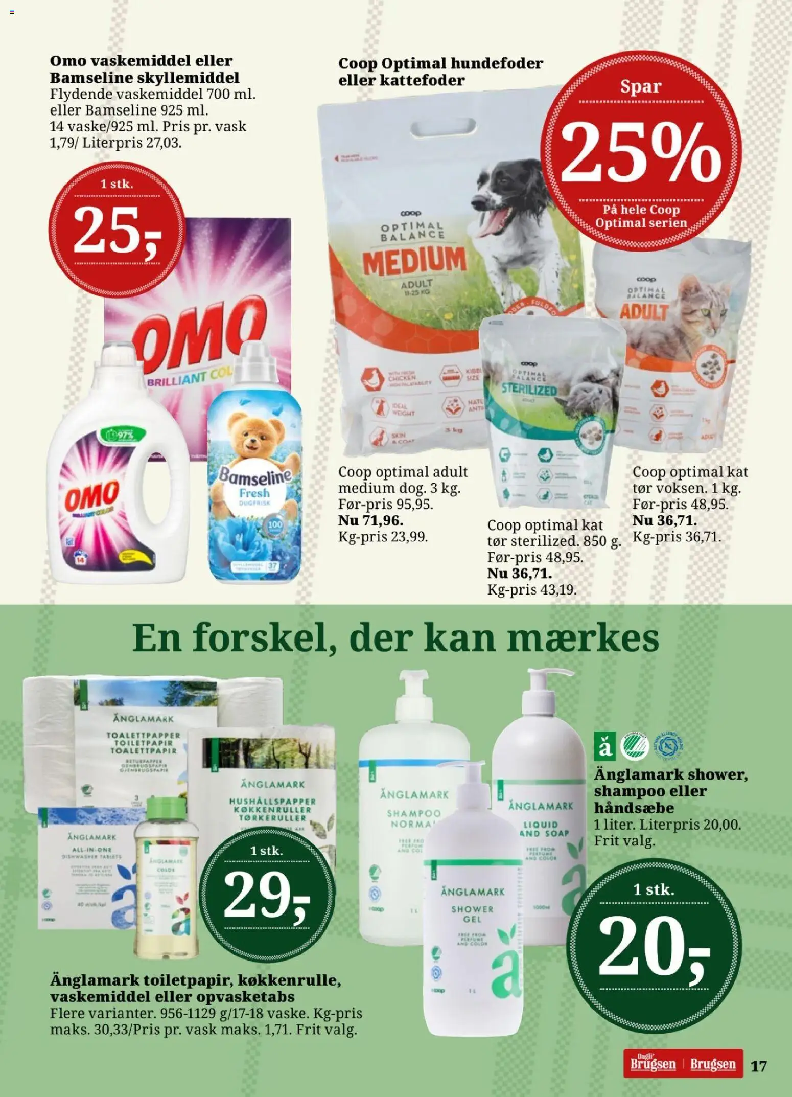 Dagli'Brugsen tilbudsavis – gyldig fra 30.01.2026 | Side: 17 | Produkter: Shampoo, Skyllemiddel, Hundefoder, Kattefoder
