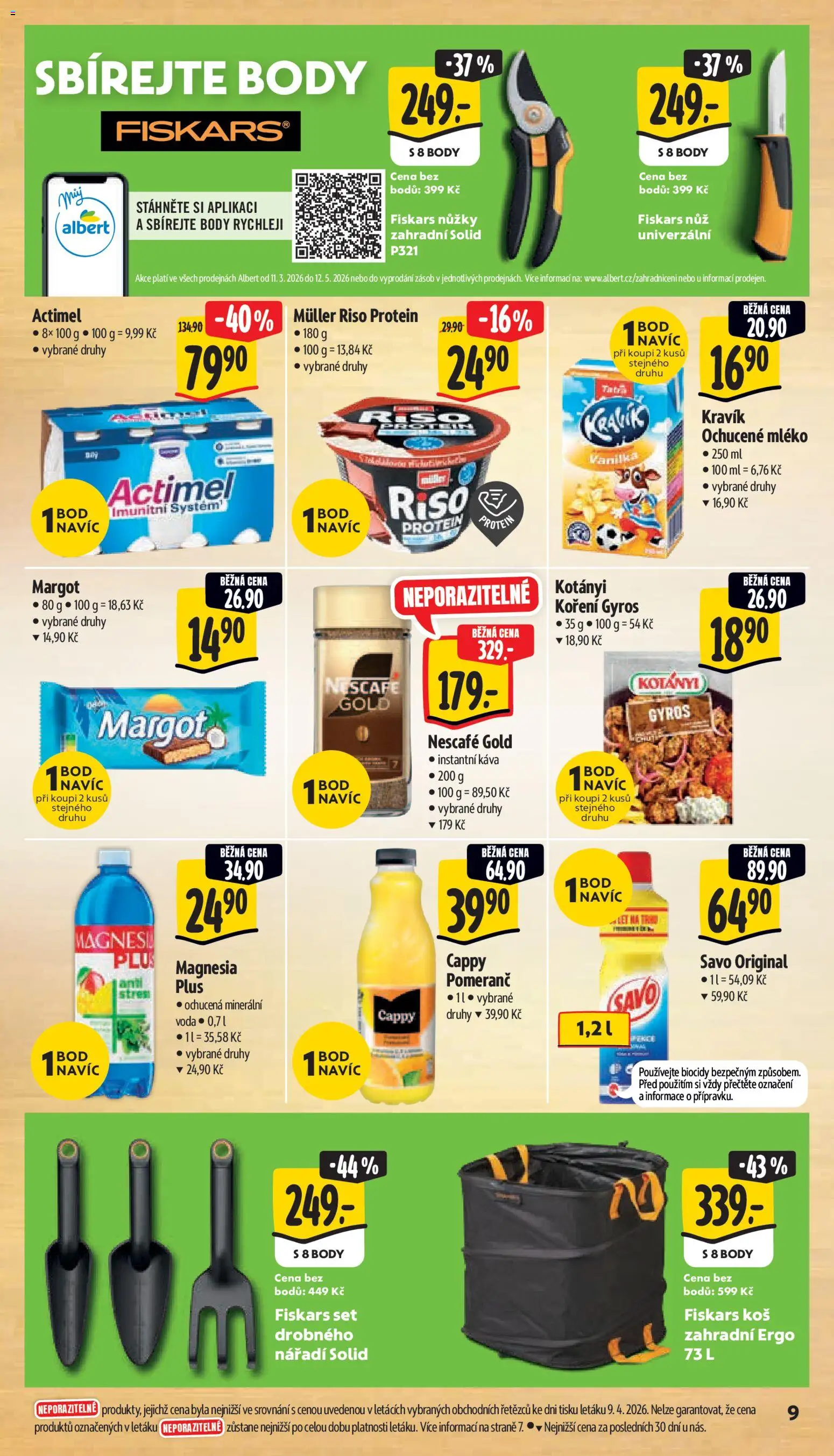 Albert leták - Supermarket od 15.04.2026 | Strana: 15 | Produkty: Mléko, Nescafé, Nářadí, Koš