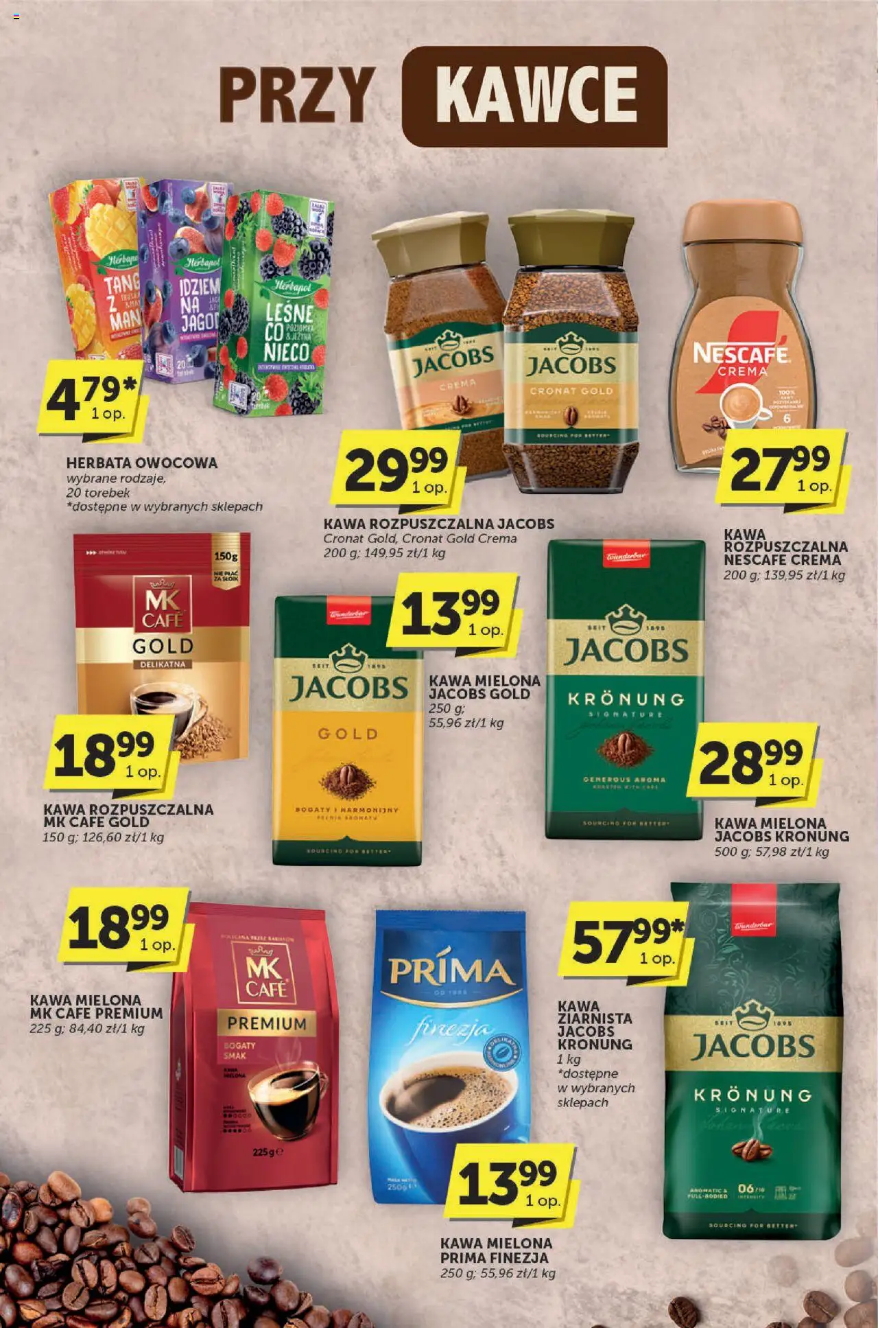 Euro Sklep Gazetka - Katalog od 29.05.2025 | Strona: 20 | Produkty: Kawa mielona Prima, Nescafe, Kawa ziarnista, Herbata