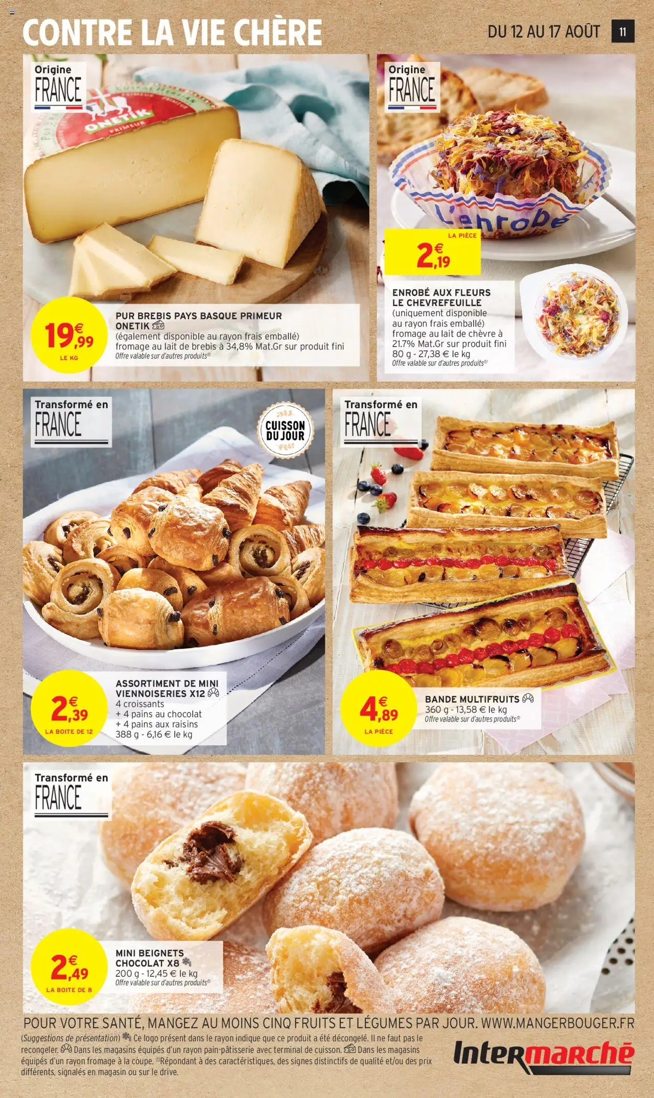  | Page: 11 | Produits: Viennoiseries, Lait, Fromage, Chocolat
