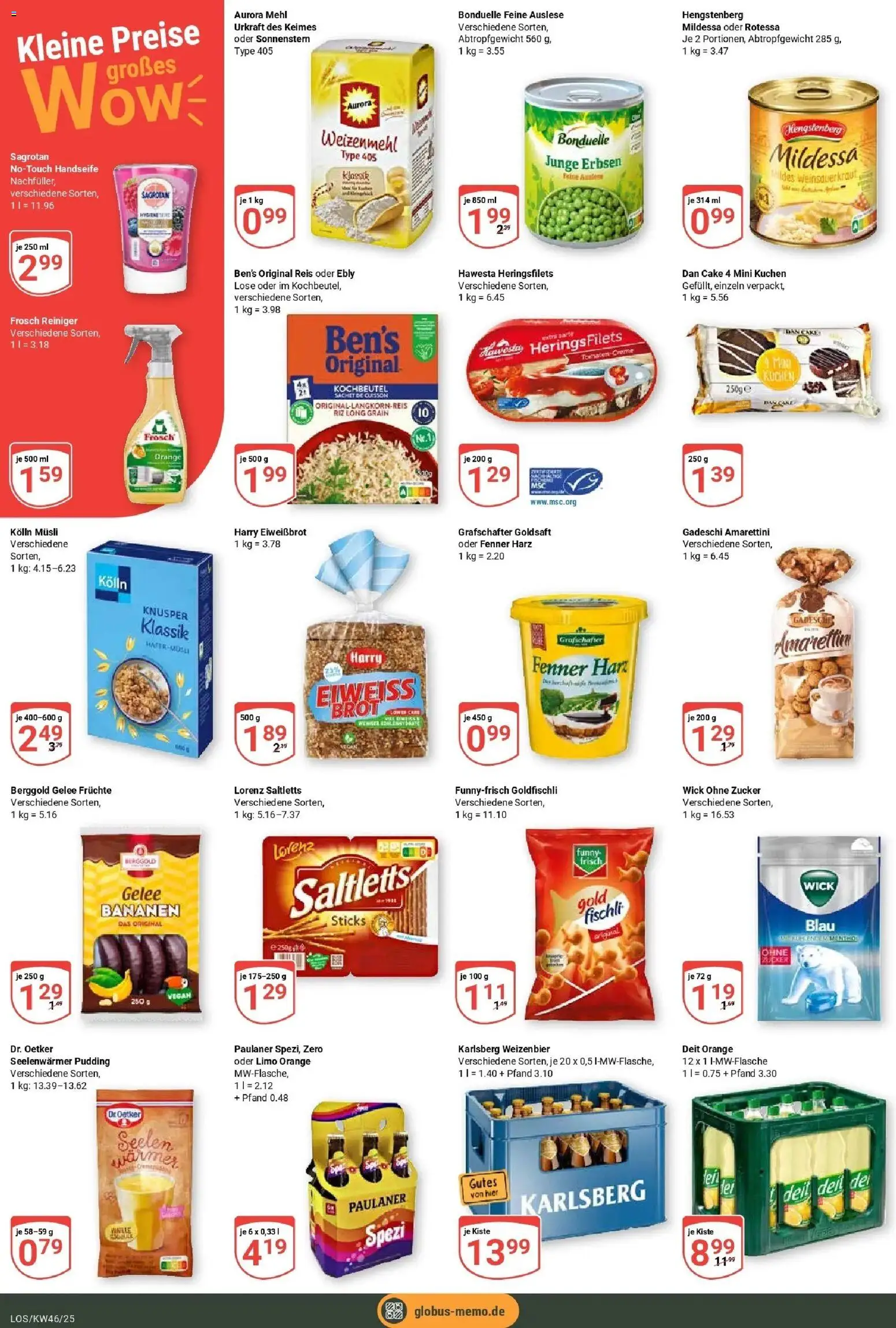 Globus prospekt Losheim Am See	 – gültig ab 10.11.2025 | Seite: 4 | Produkte: Bananen, Weizenmehl, Creme, Paulaner