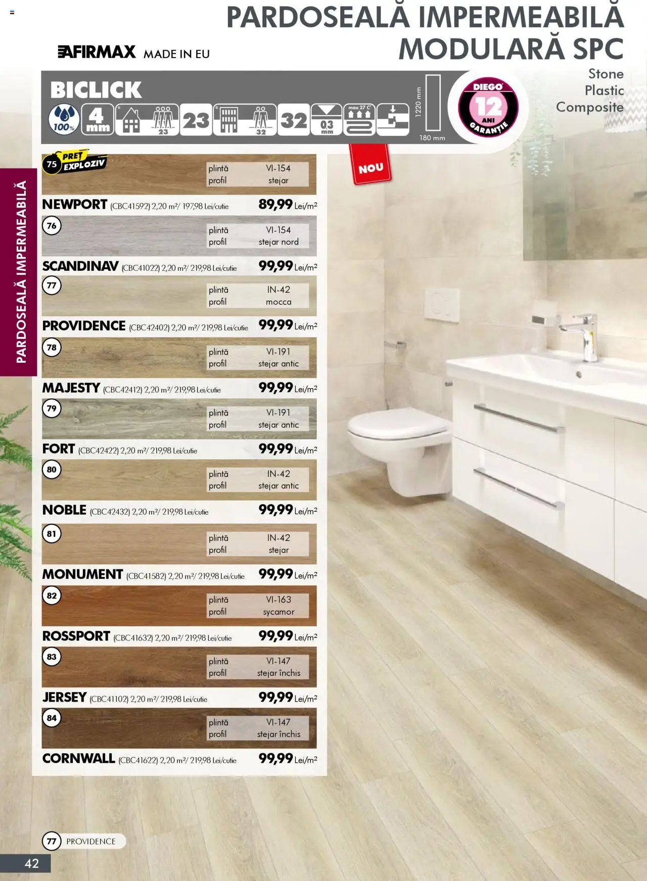 Noul catalog Diego – valabil de la 01.10.2025 | Pagină: 42 | Produse: Pardoseală