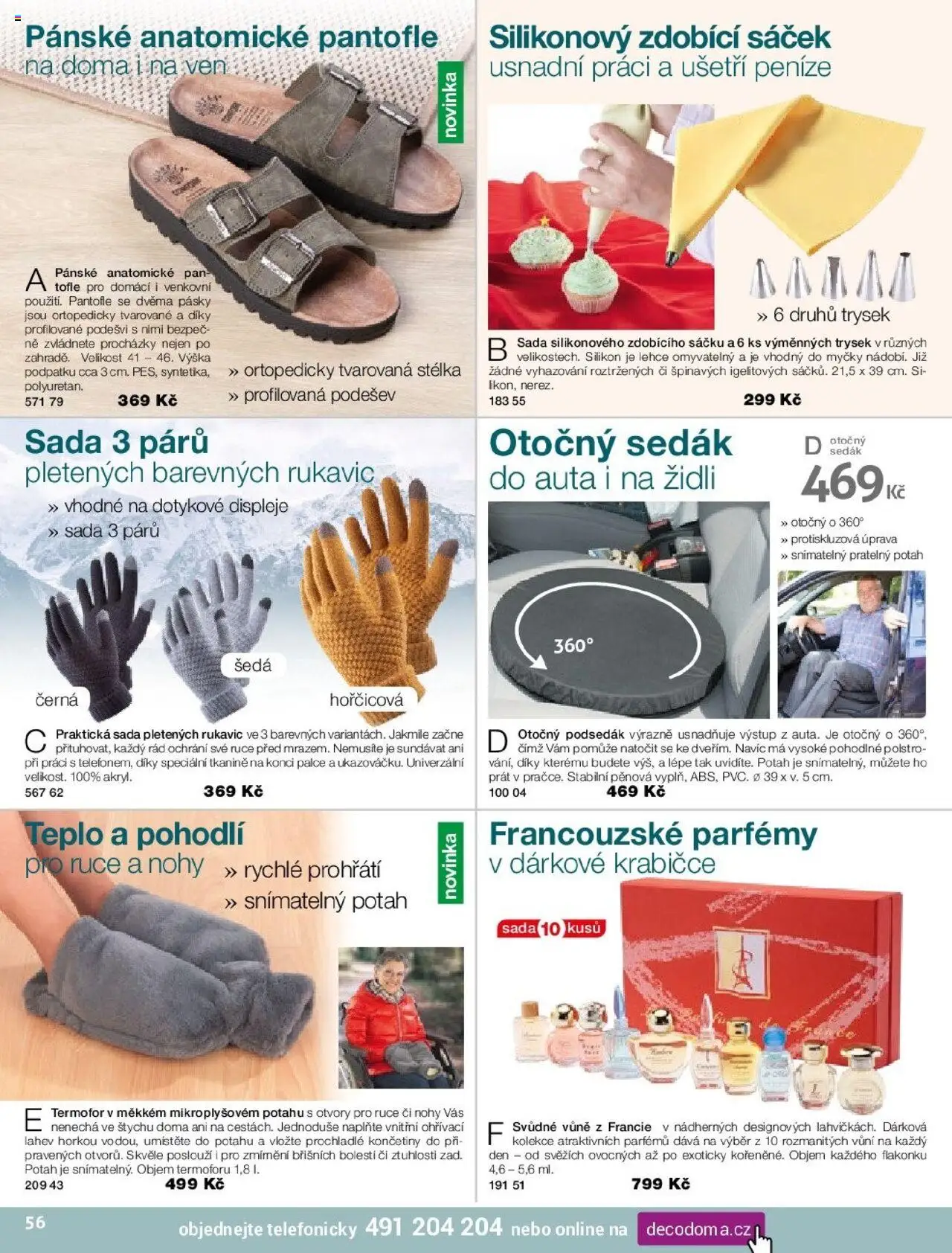 Decodoma katalog Vánoce 2025 od 09.10.2025 | Strana: 56 | Produkty: Pantofle, Parfémy, Silikon, Sáček
