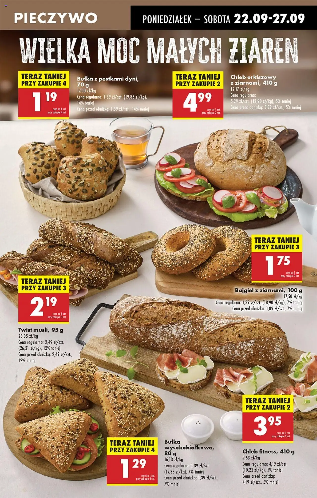Biedronka gazetka od 22.09.2025 | Strona: 21 | Produkty: Pieczywo, Bułka, Chleb
