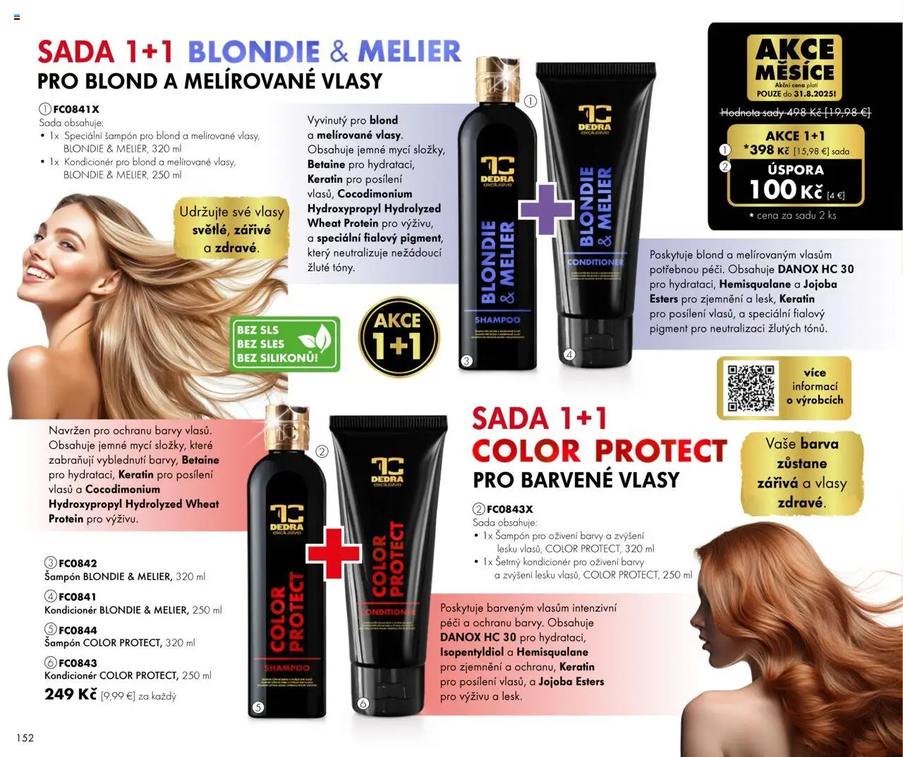 Dedra Katalog 8 2025 │ platný od 25.07.2025 | Strana: 52 | Produkty: Protein, Šampón, Kondicionér