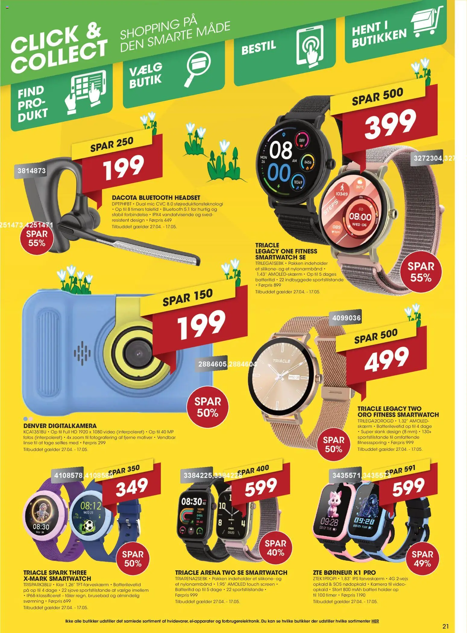 Punkt1 tilbudsavis – gyldig fra 27.04.2026 | Side: 21 | Produkter: Skærm, Video, Batteri, Kamera