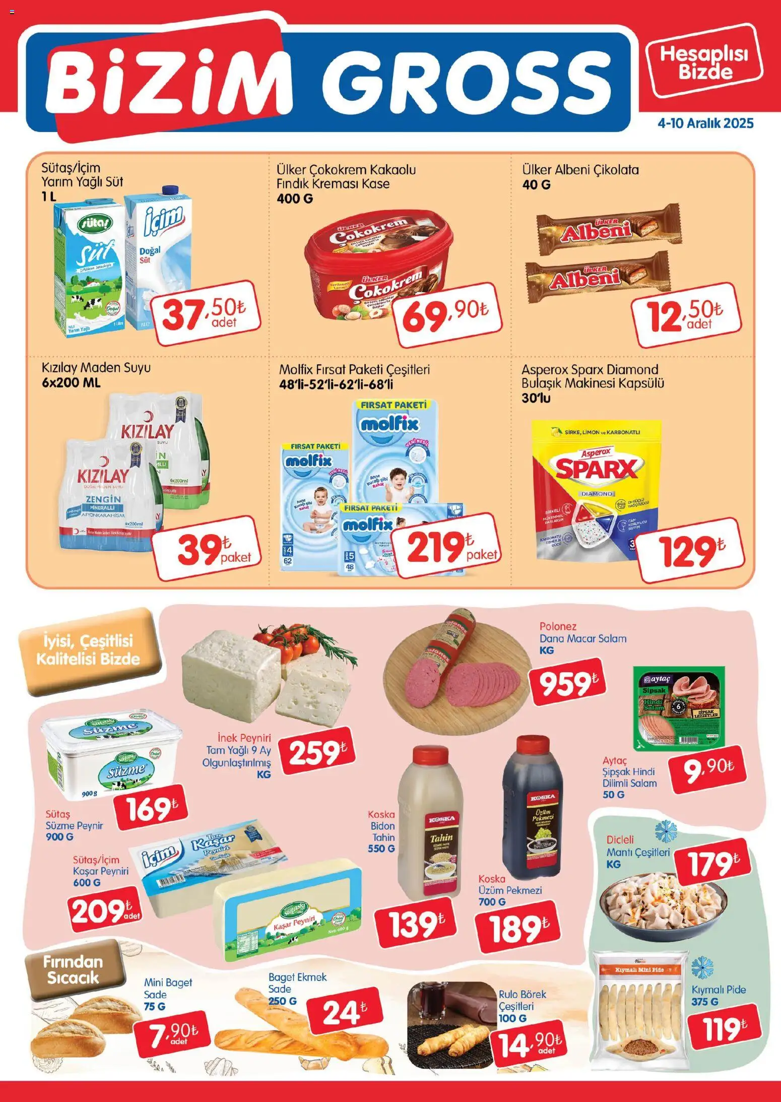 Bizim Toptan - Bizim Gross Fırsat Bülteni - 04.12.2025 tarihinden itibaren geçerlidir | Sayfa: 2 | Ürünler: Ekmek, Limon, Maden suyu, Bulaşık makinesi