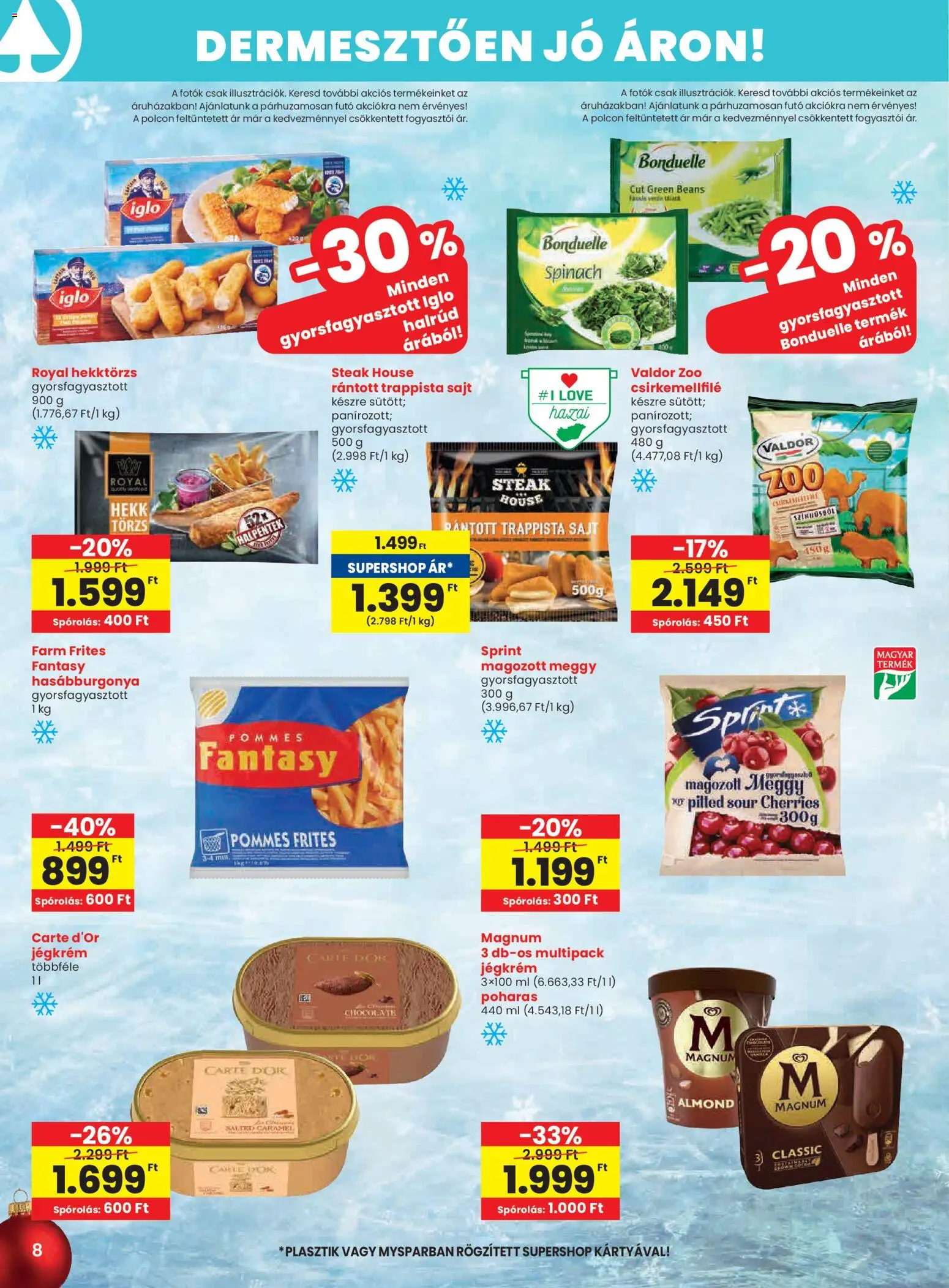 Spar akciós ujság - amely érvényes a következő dátumtól: 04.12.2025 | Oldal: 8 | Termékek: Meggy, Sajt, Jégkrém, Trappista sajt