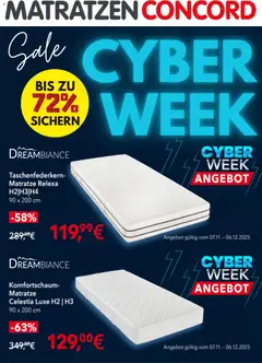 Matratzen Concord Cyber Monday ab 03.12.2025 gültig